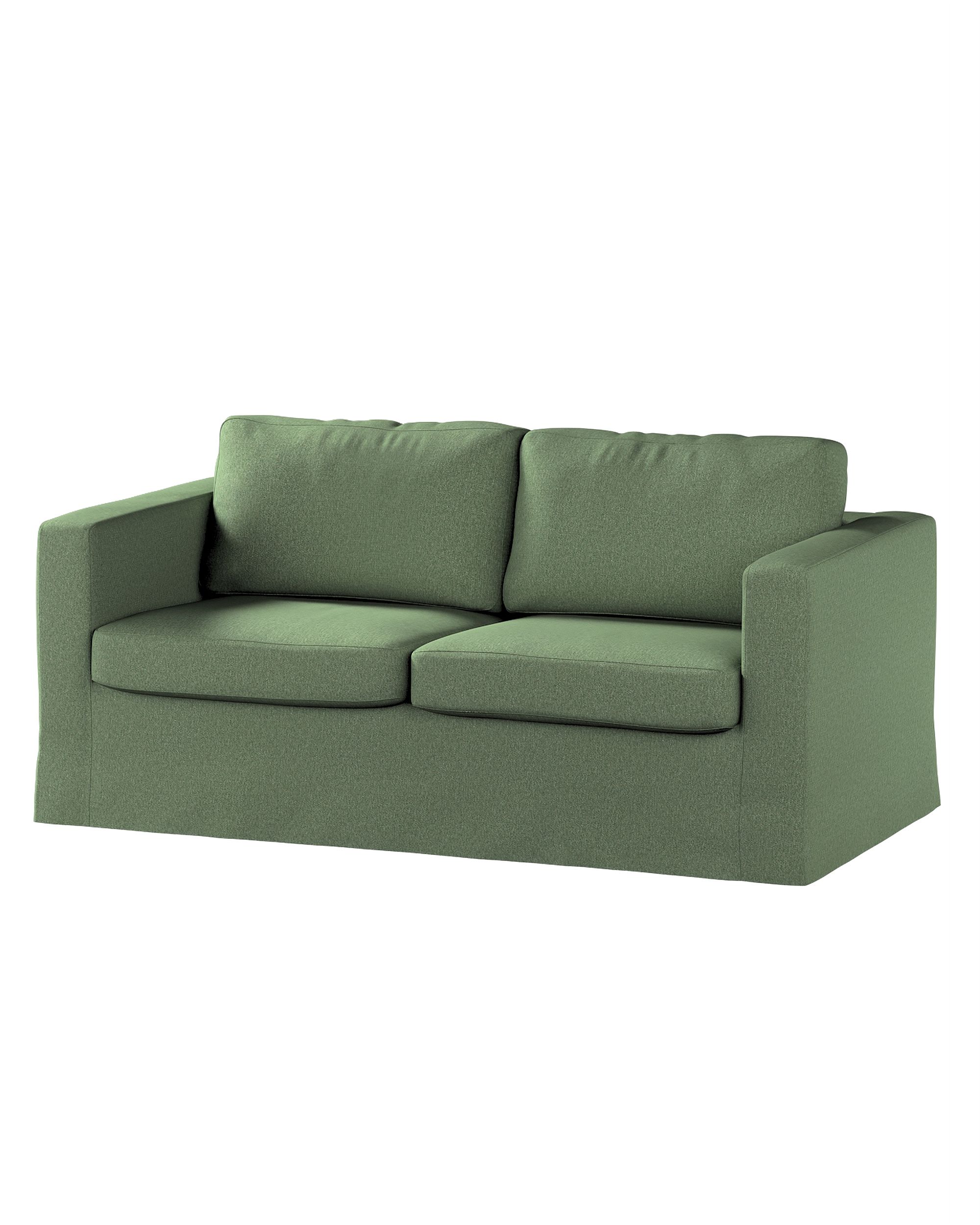 Bezug für Karlstad 2-Sitzer Sofa nicht ausklappbar, lang Farbe grün Stoff strukturiert
