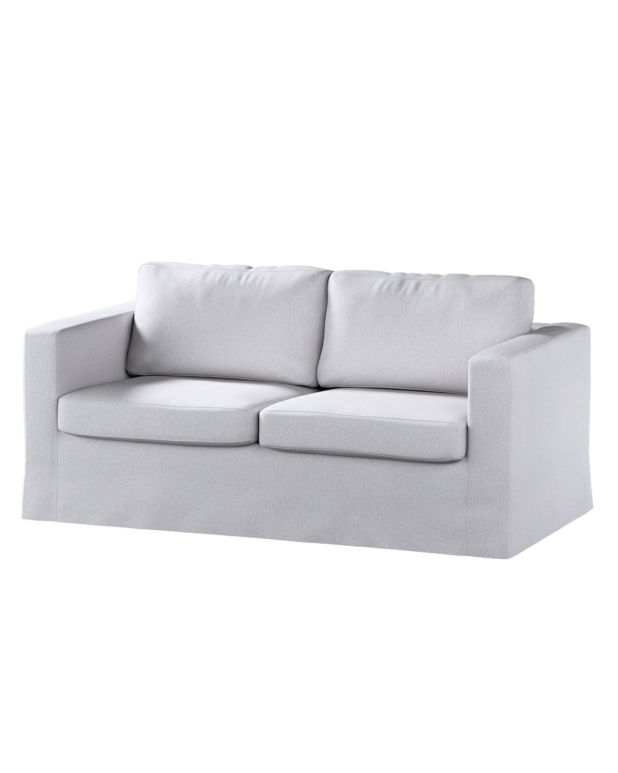 Bezug für Karlstad 2-Sitzer Sofa nicht ausklappbar, lang Farbe grau Stoff strukturiert