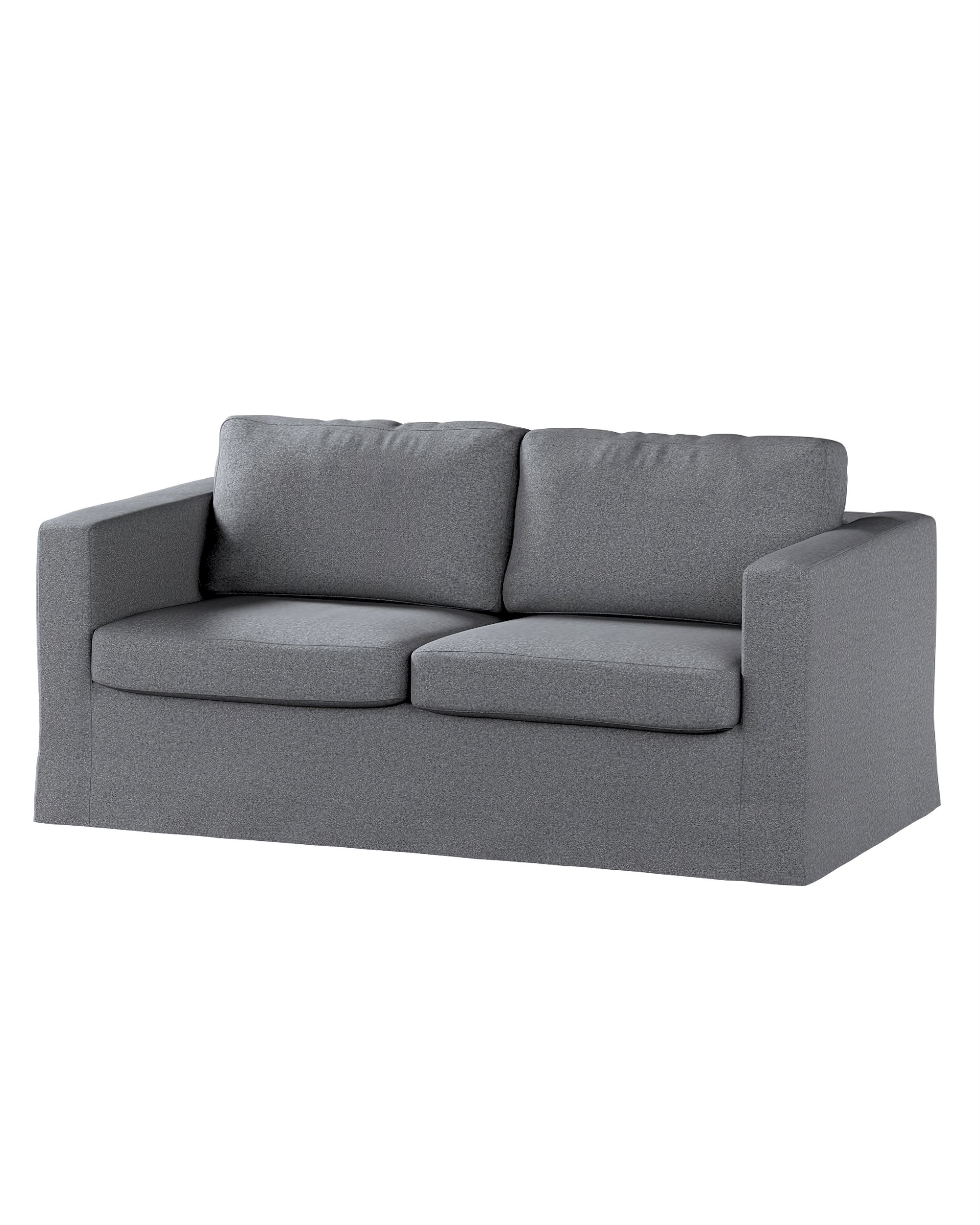 Bezug für Karlstad 2-Sitzer Sofa nicht ausklappbar, lang Farbe grau Stoff strukturiert