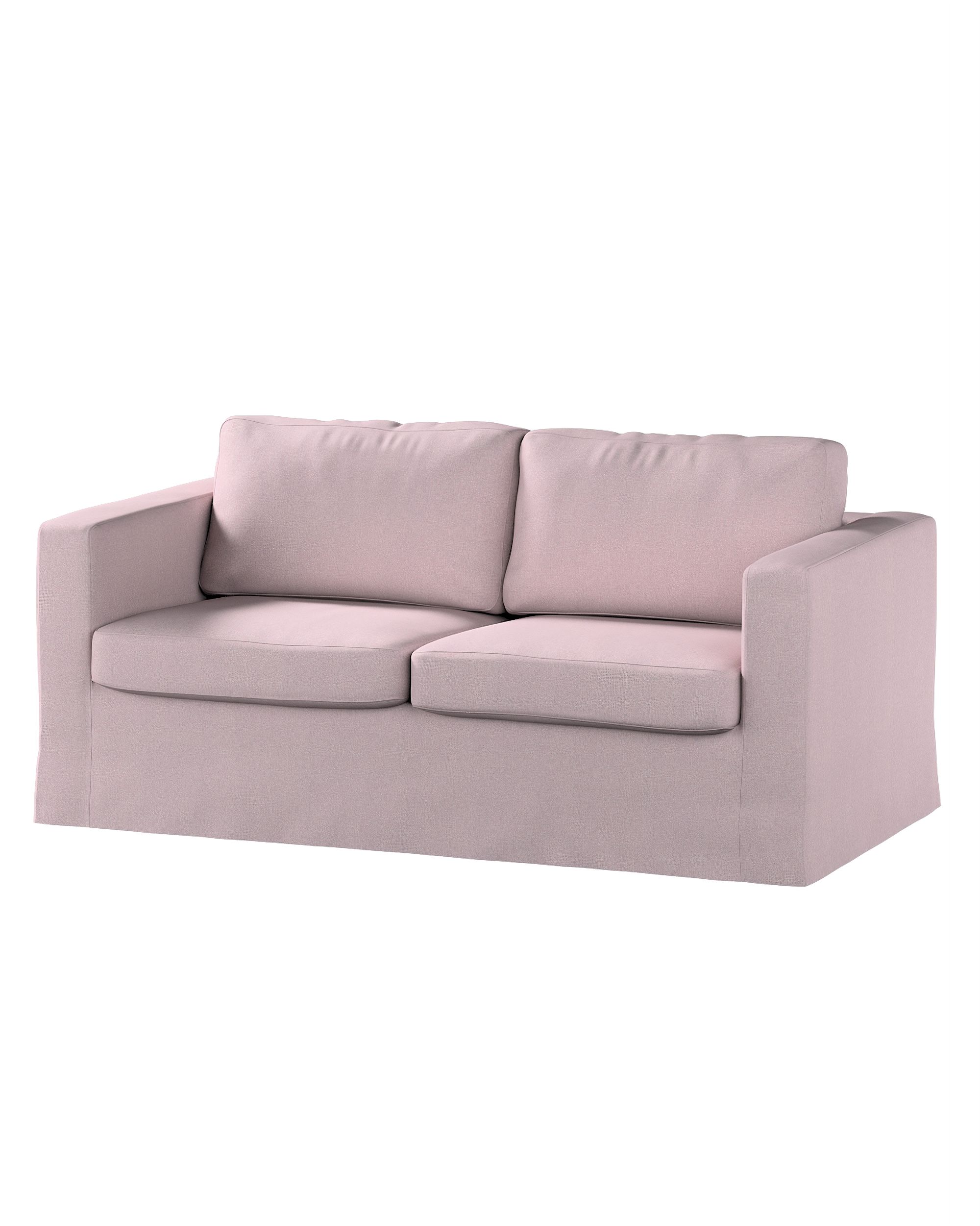 Bezug für Karlstad 2-Sitzer Sofa nicht ausklappbar, lang Farbe rosa Stoff strukturiert