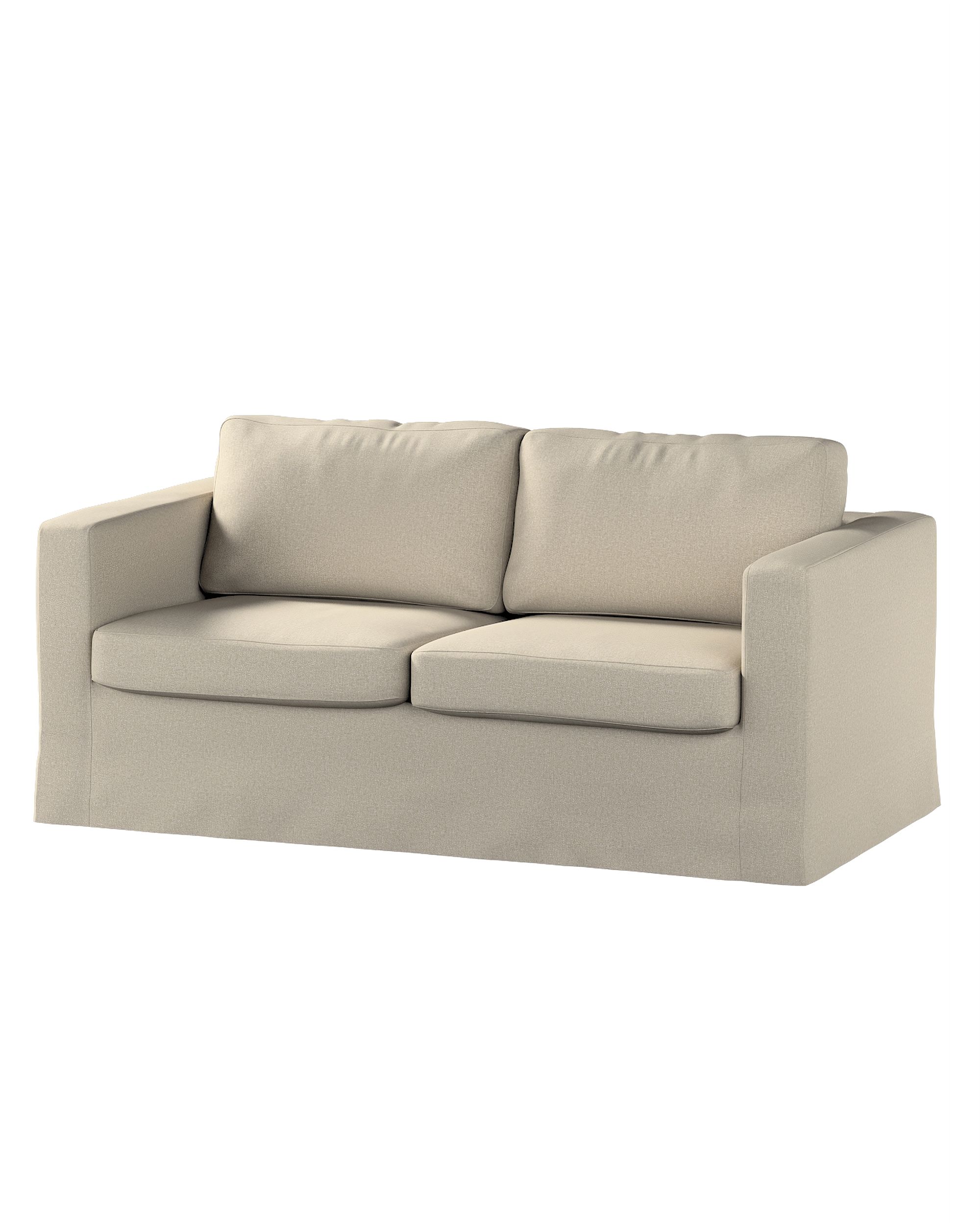 Bezug für Karlstad 2-Sitzer Sofa nicht ausklappbar, lang Farbe beige Stoff strukturiert