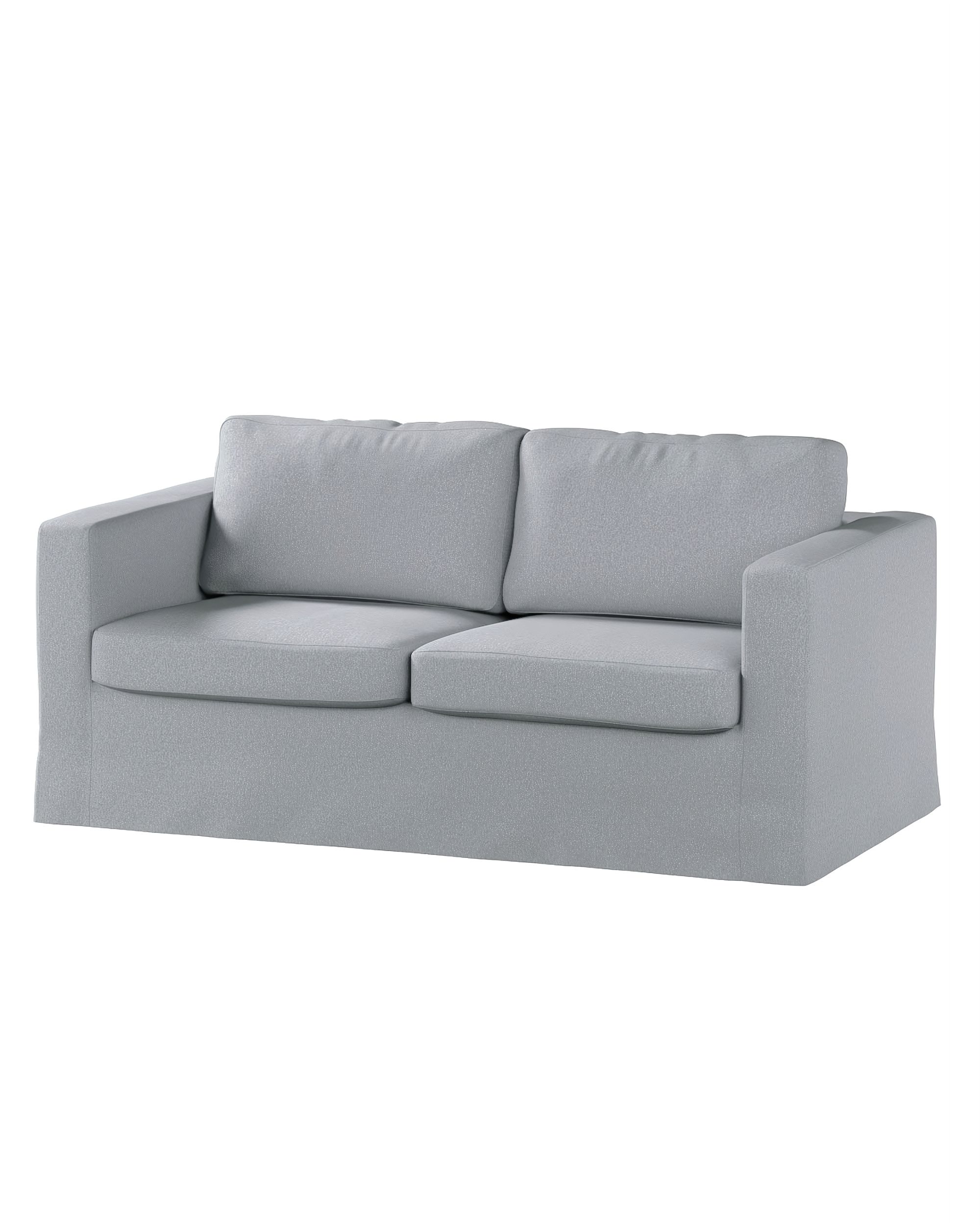 Bezug für Karlstad 2-Sitzer Sofa nicht ausklappbar, lang Farbe grau Stoff strukturiert