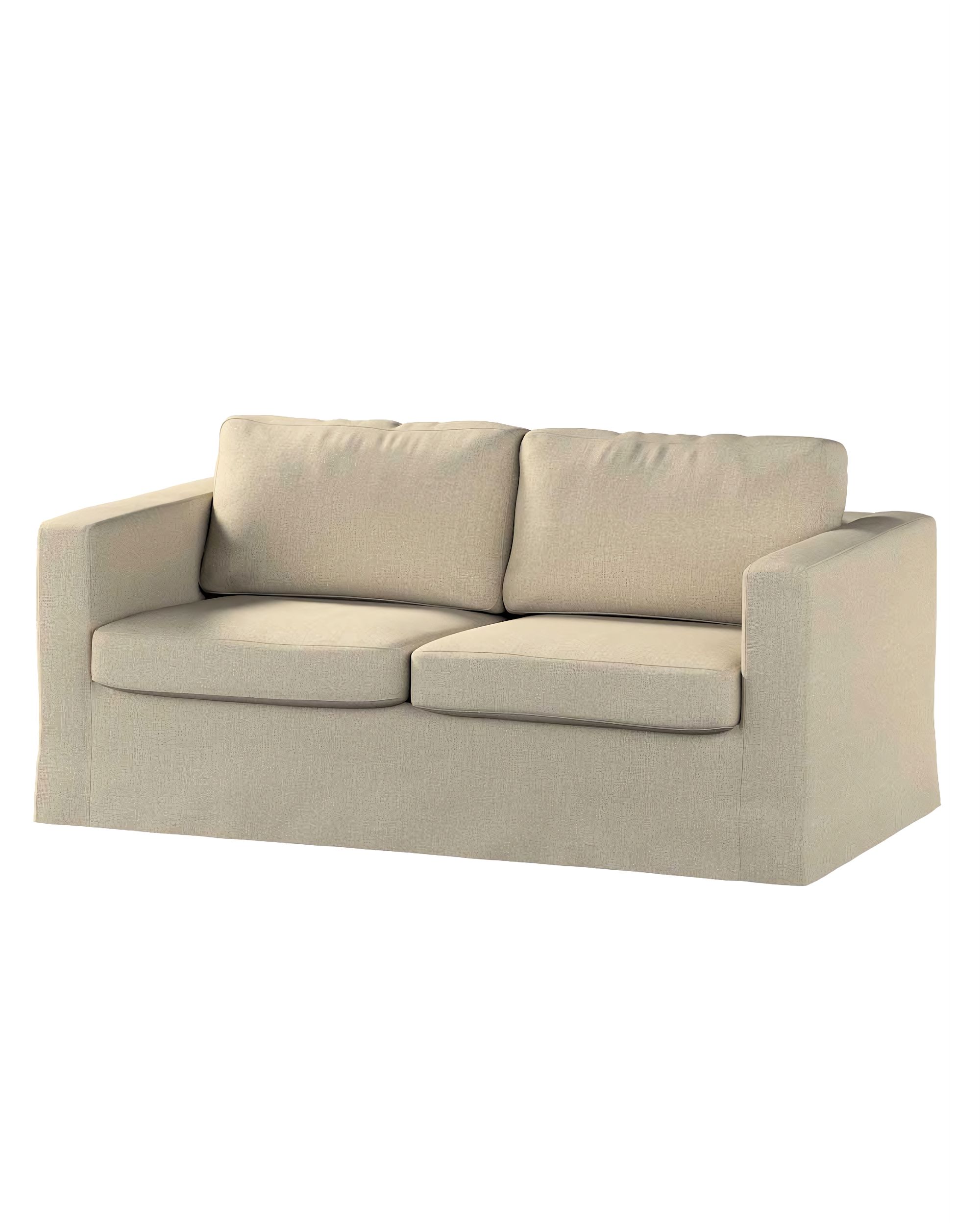 Bezug für Karlstad 2-Sitzer Sofa nicht ausklappbar, lang Farbe beige Stoff strukturiert