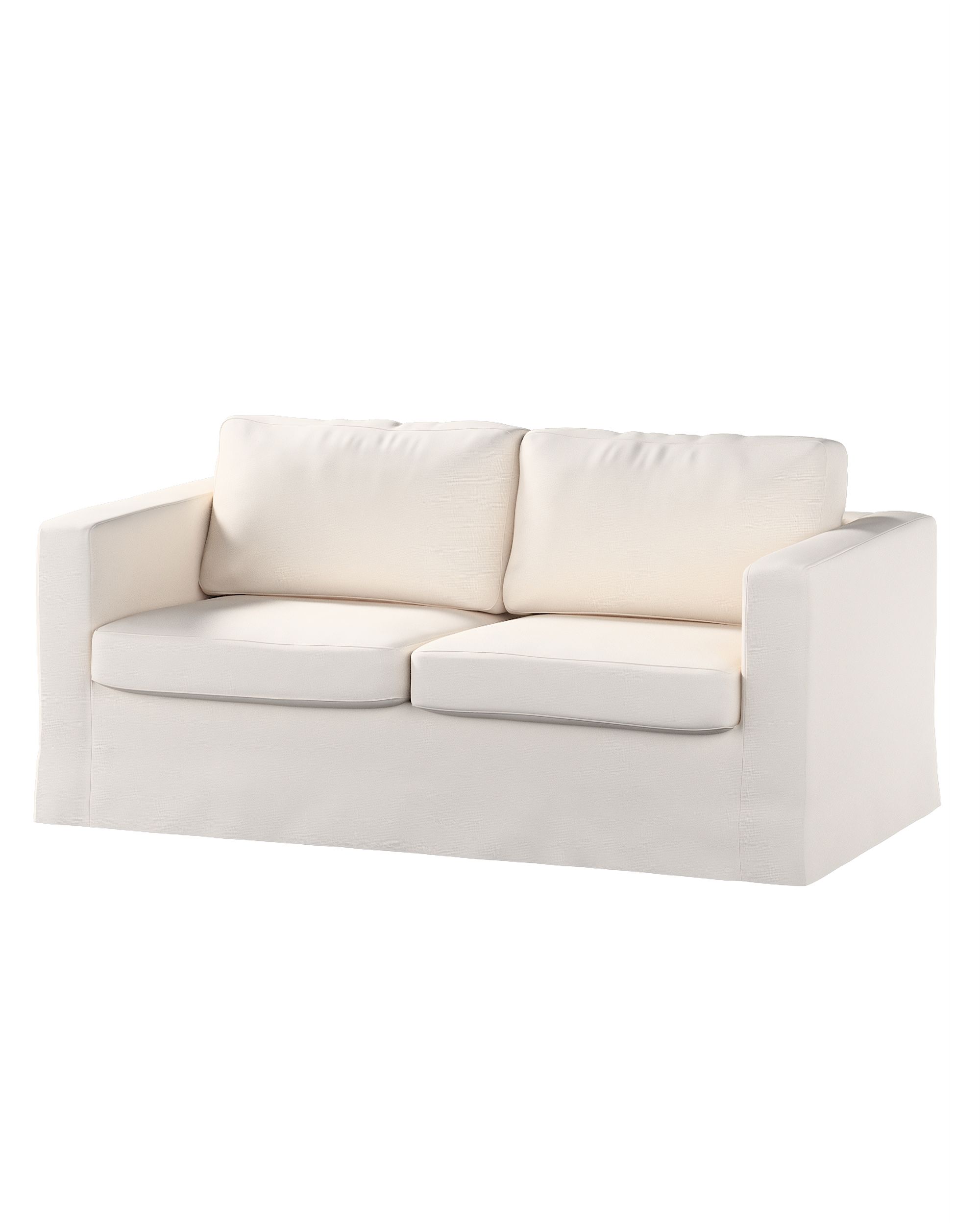 Bezug für Karlstad 2-Sitzer Sofa nicht ausklappbar, lang Farbe beige Stoff strukturiert