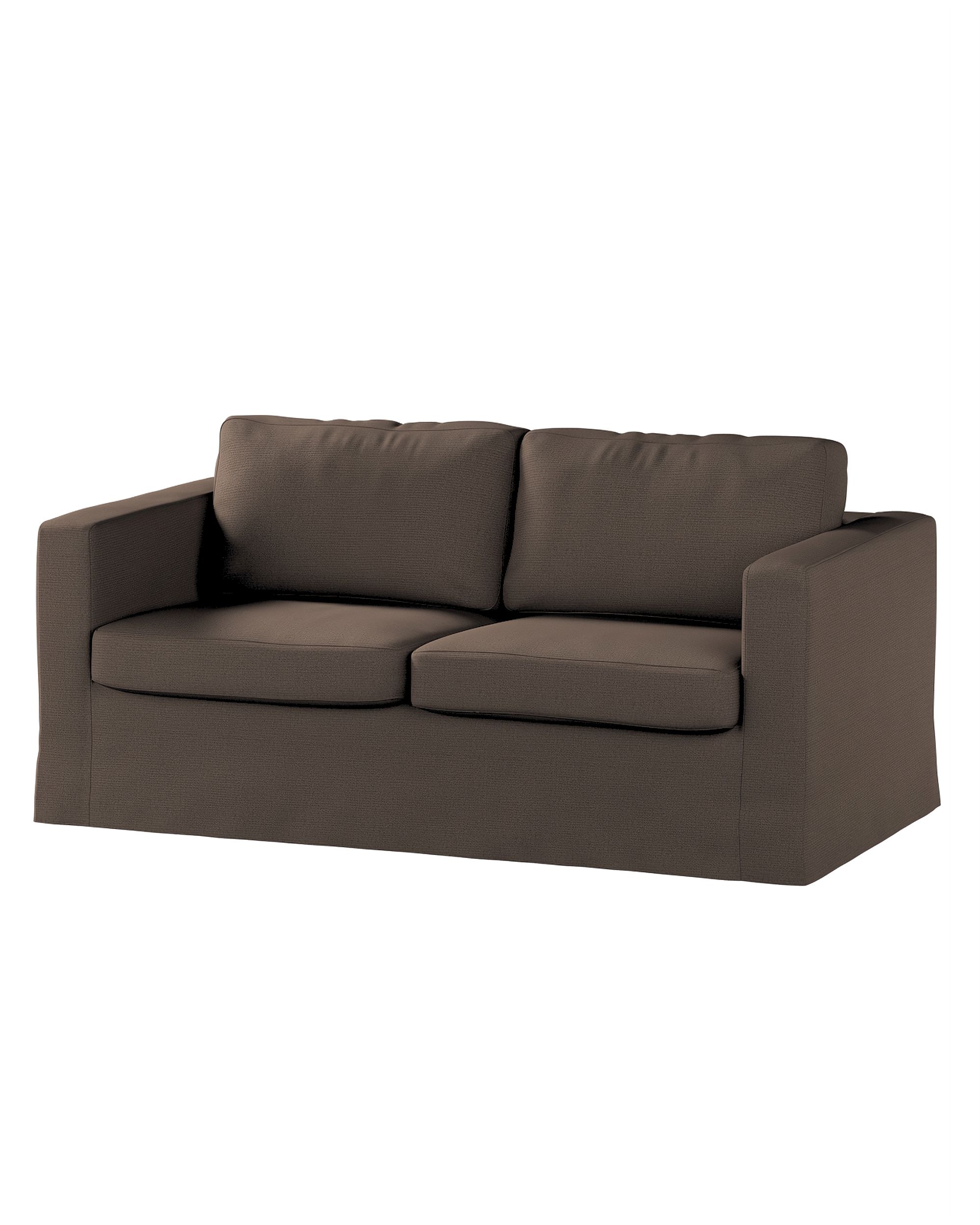 Bezug für Karlstad 2-Sitzer Sofa nicht ausklappbar, lang Farbe braun Stoff strukturiert