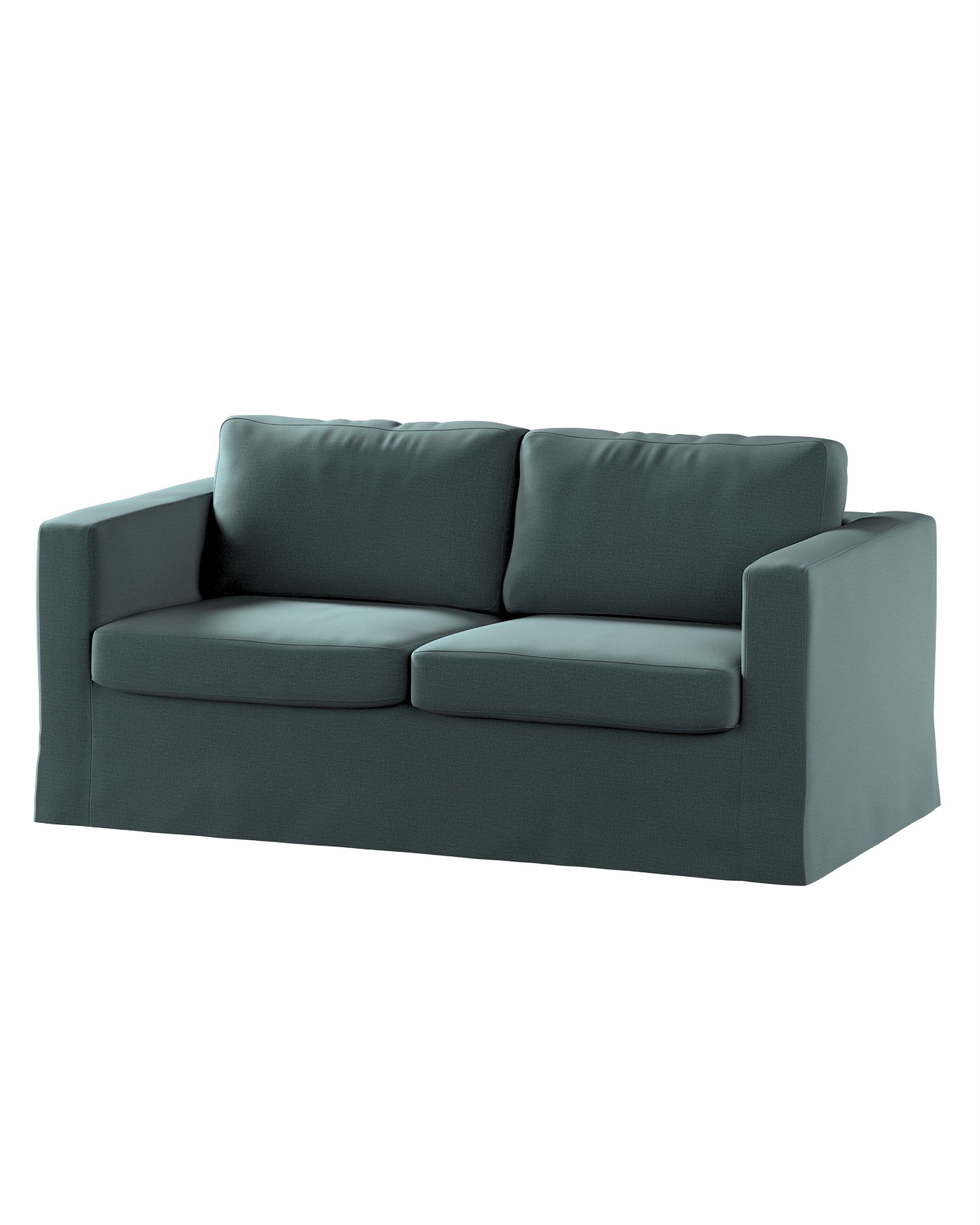 Bezug für Karlstad 2-Sitzer Sofa nicht ausklappbar, lang Farbe grün Stoff samt