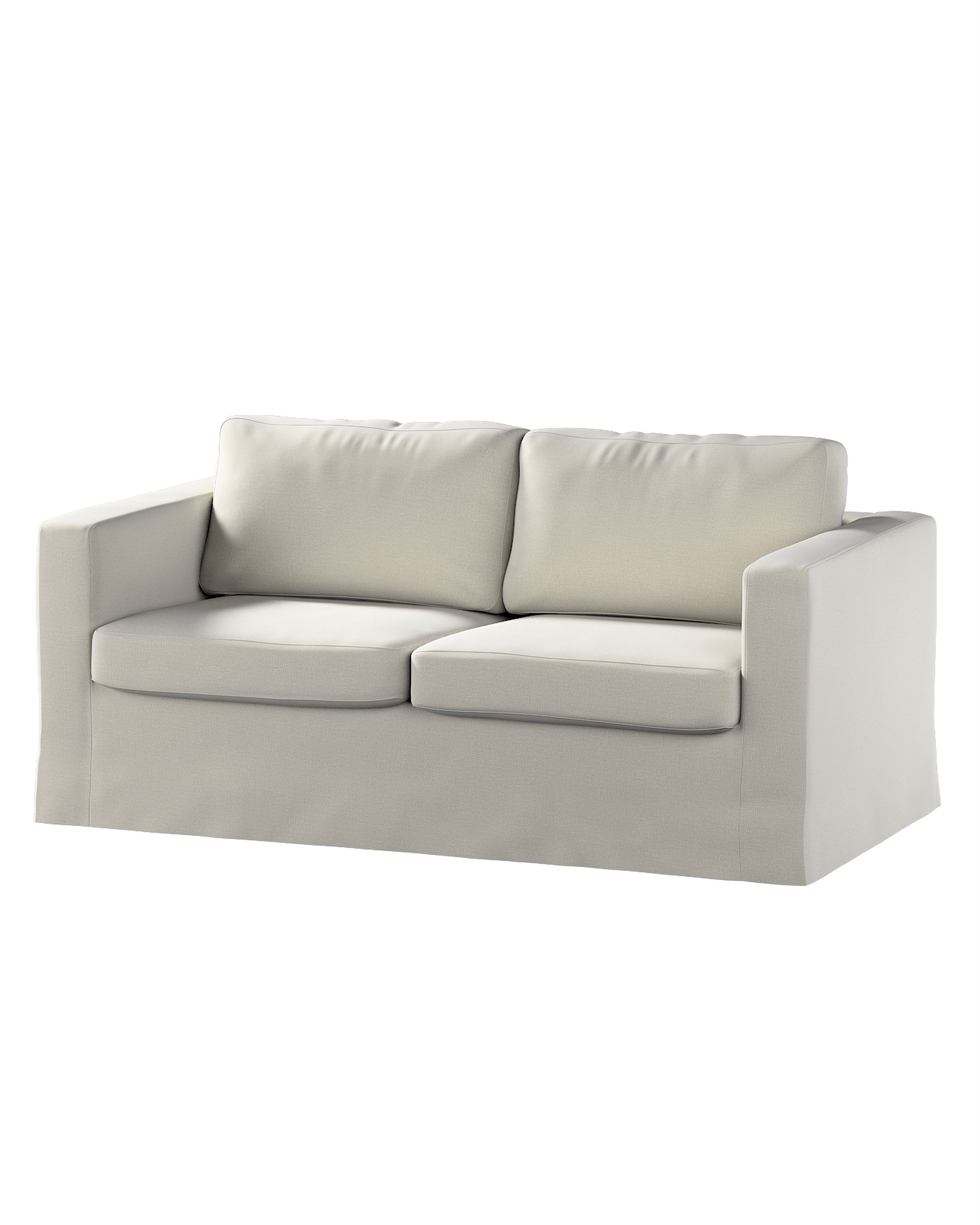 Bezug für Karlstad 2-Sitzer Sofa nicht ausklappbar, lang Farbe grau Stoff samt