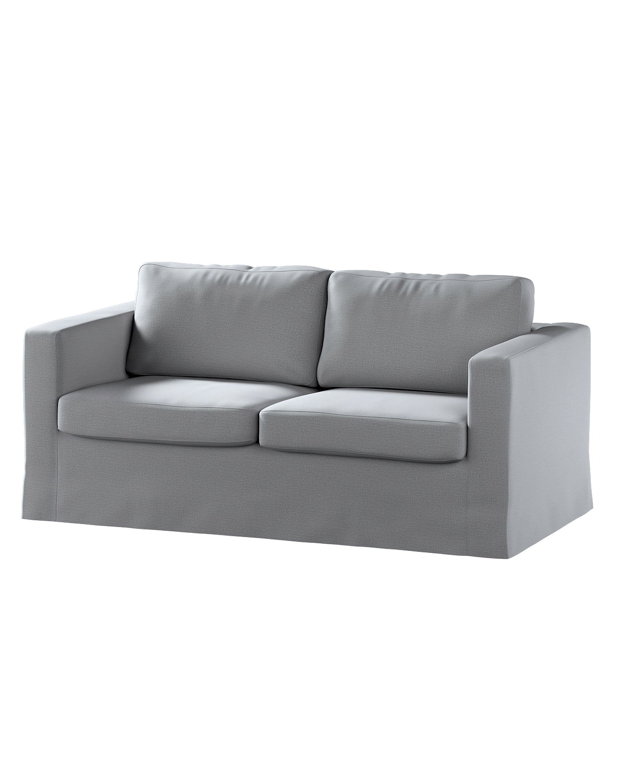 Bezug für Karlstad 2-Sitzer Sofa nicht ausklappbar, lang Farbe grau Stoff samt