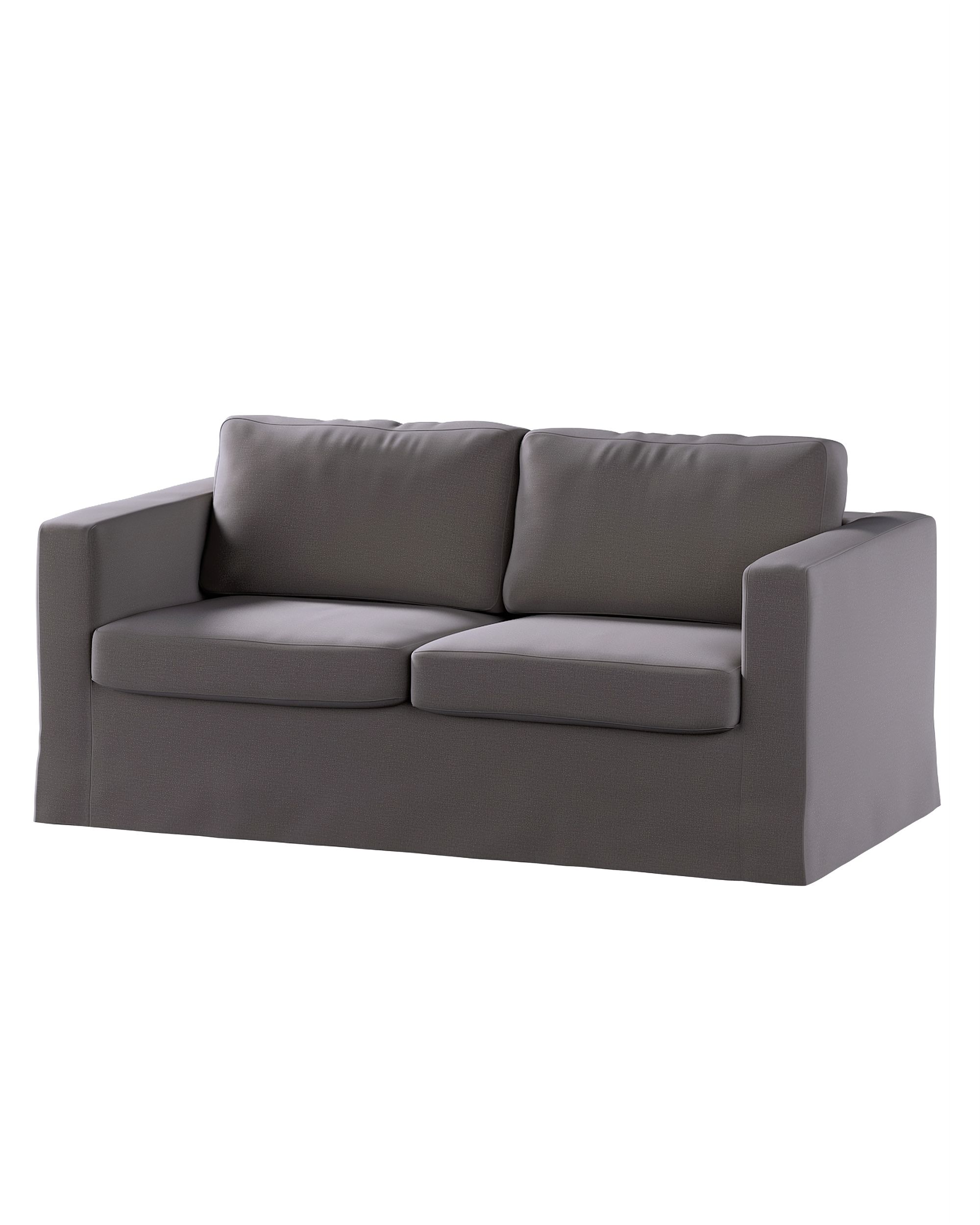 Bezug für Karlstad 2-Sitzer Sofa nicht ausklappbar, lang Farbe braun Stoff samt