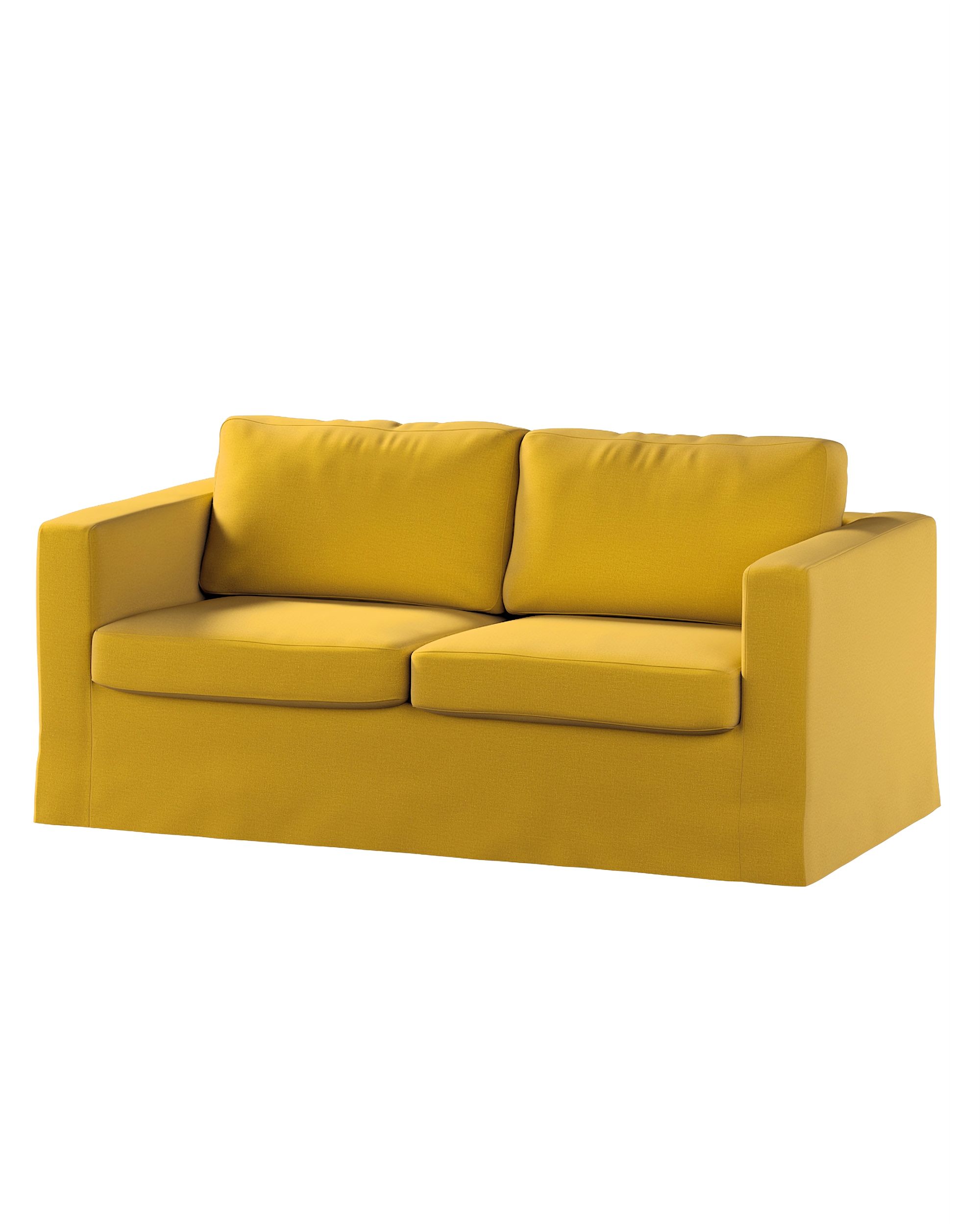 Bezug für Karlstad 2-Sitzer Sofa nicht ausklappbar, lang Farbe gelb Stoff samt