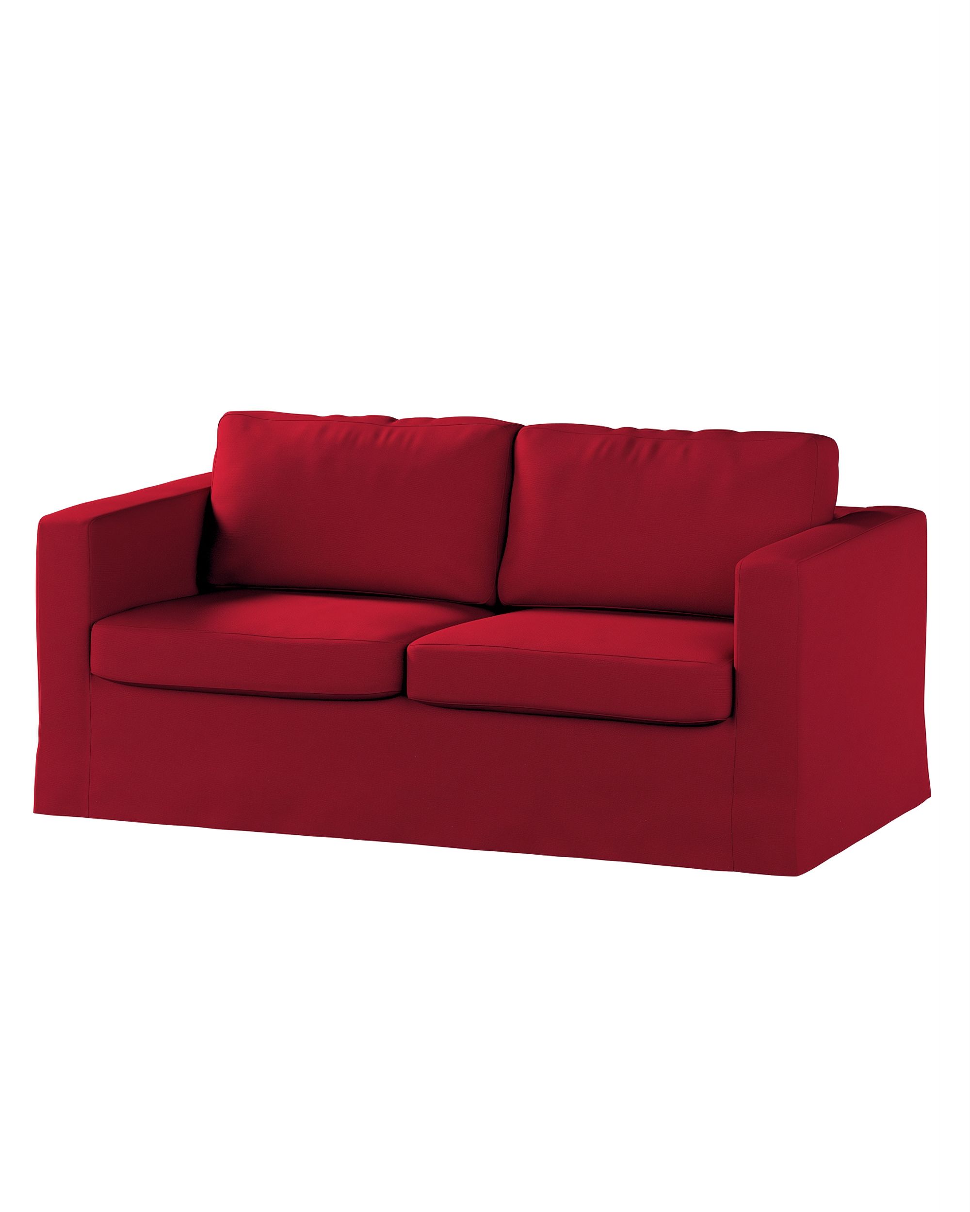 Bezug für Karlstad 2-Sitzer Sofa nicht ausklappbar, lang Farbe rot Stoff strukturiert