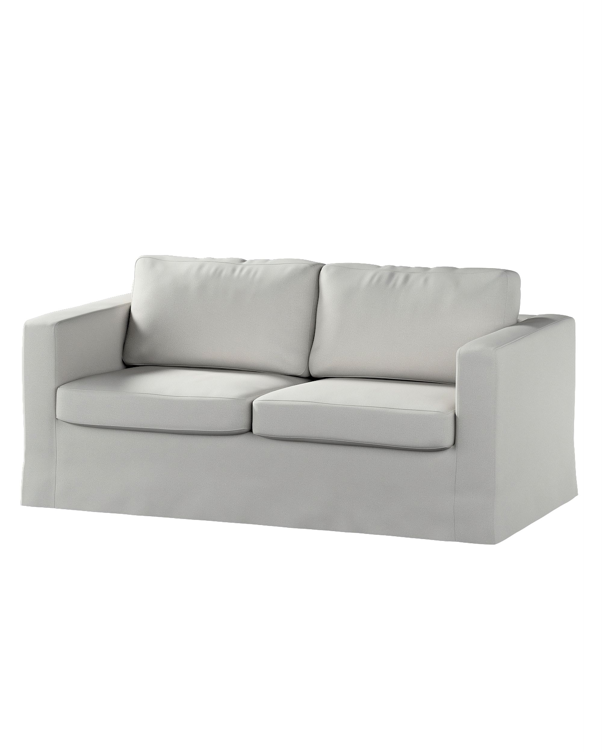 Bezug für Karlstad 2-Sitzer Sofa nicht ausklappbar, lang Farbe grau Stoff strukturiert