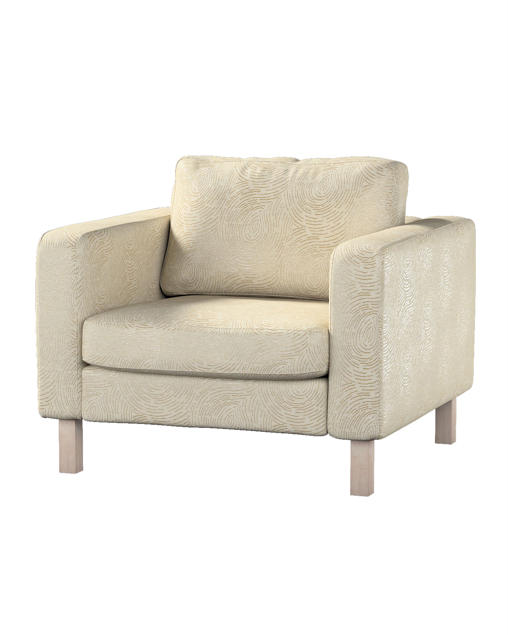 Bezug für Karlstad Sessel Farbe beige Stoff glänzend, strukturiert, gemustert