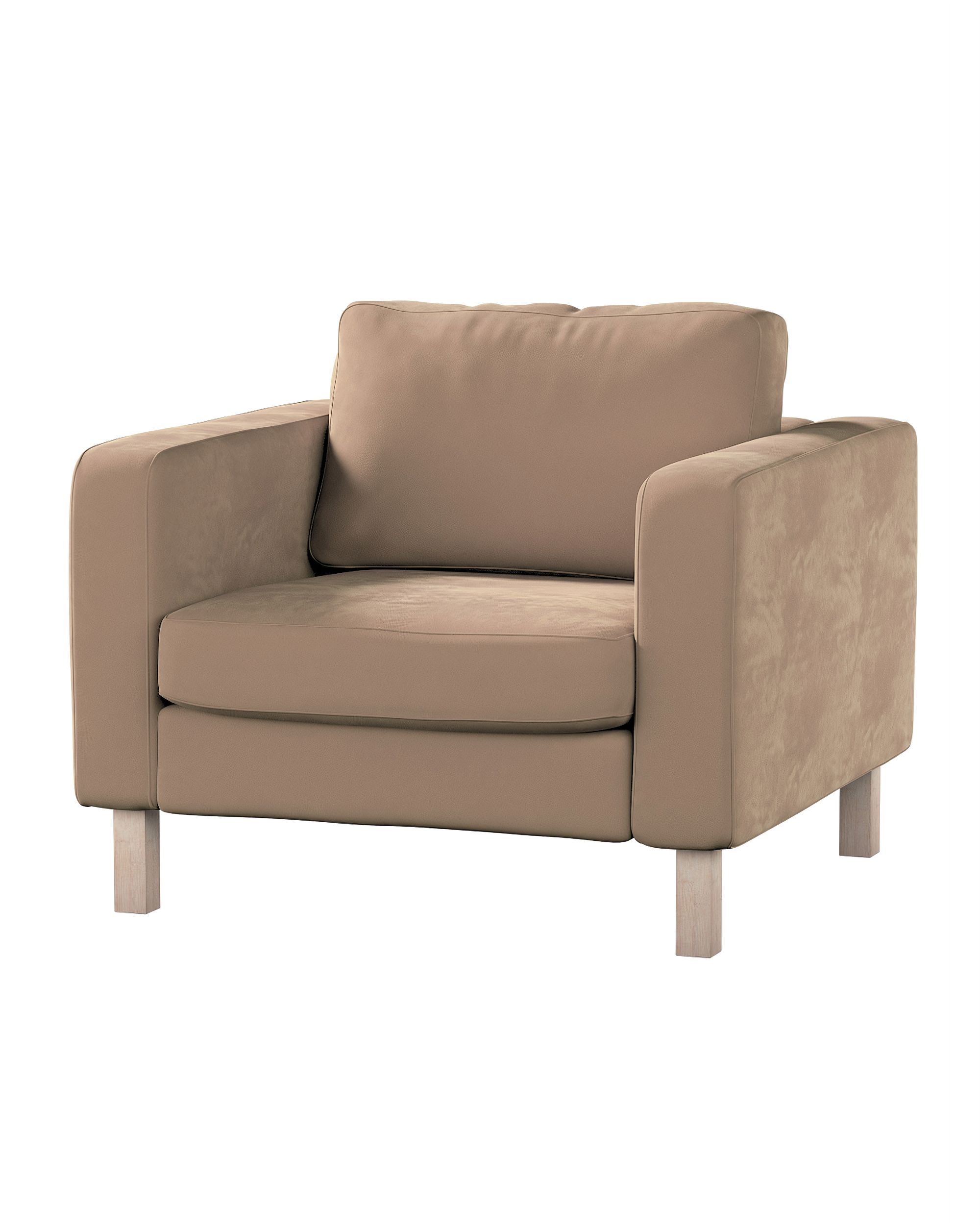 Bezug für Karlstad Sessel Farbe beige Stoff glänzend, samt