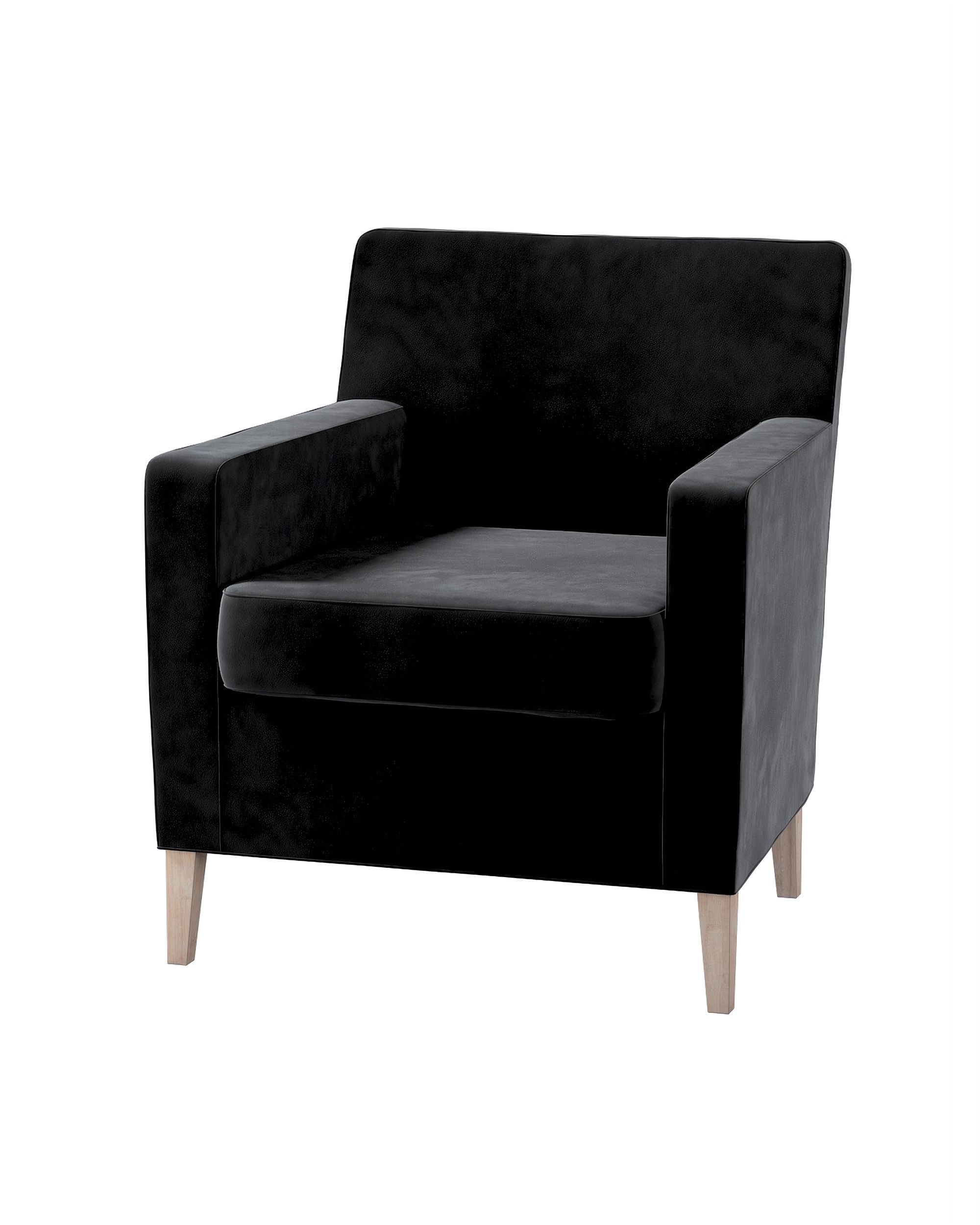 Bezug für Karlstad Sessel (hoch) Farbe schwarz Stoff glänzend, samt