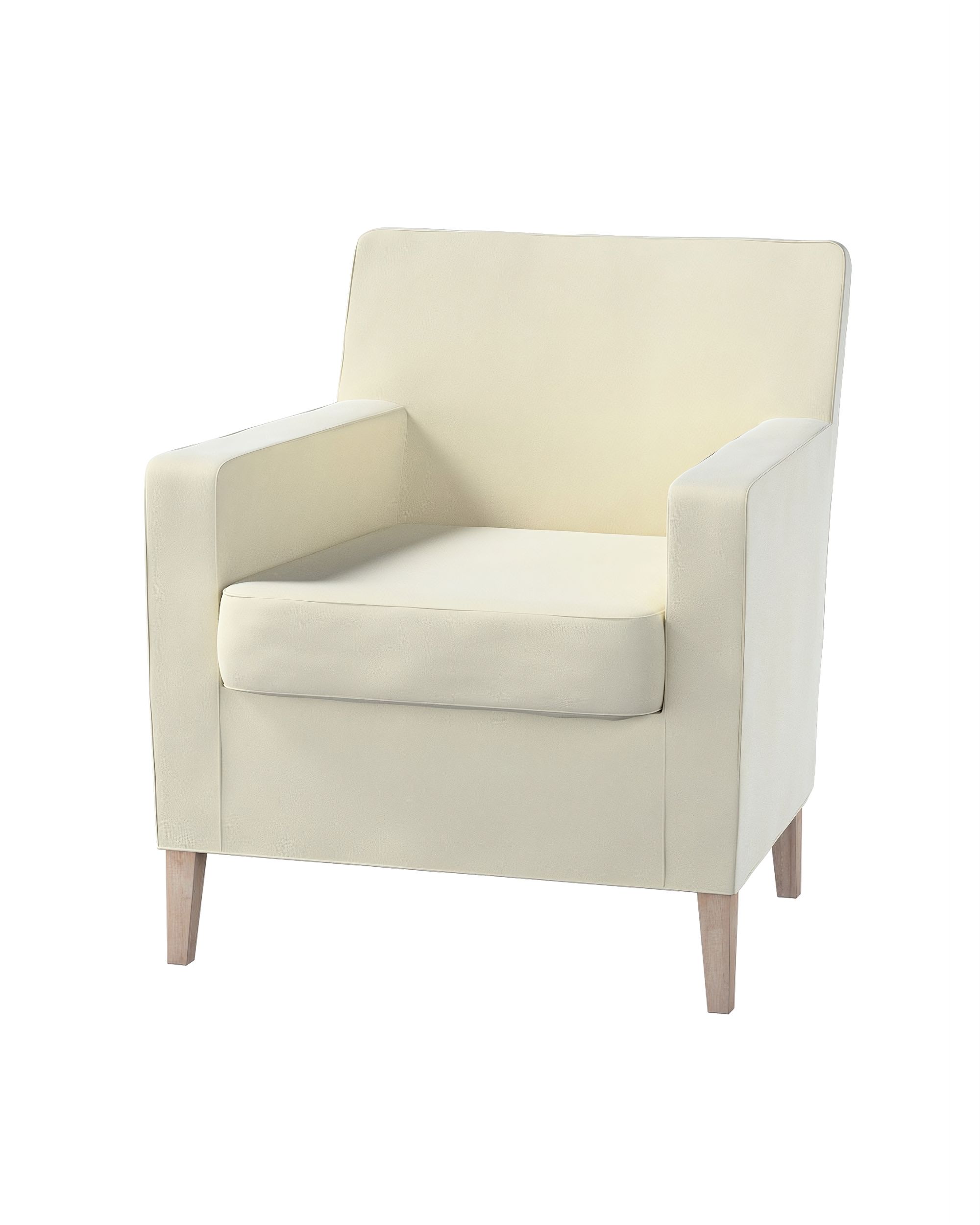 Bezug für Karlstad Sessel (hoch) Farbe creme Stoff glänzend, samt