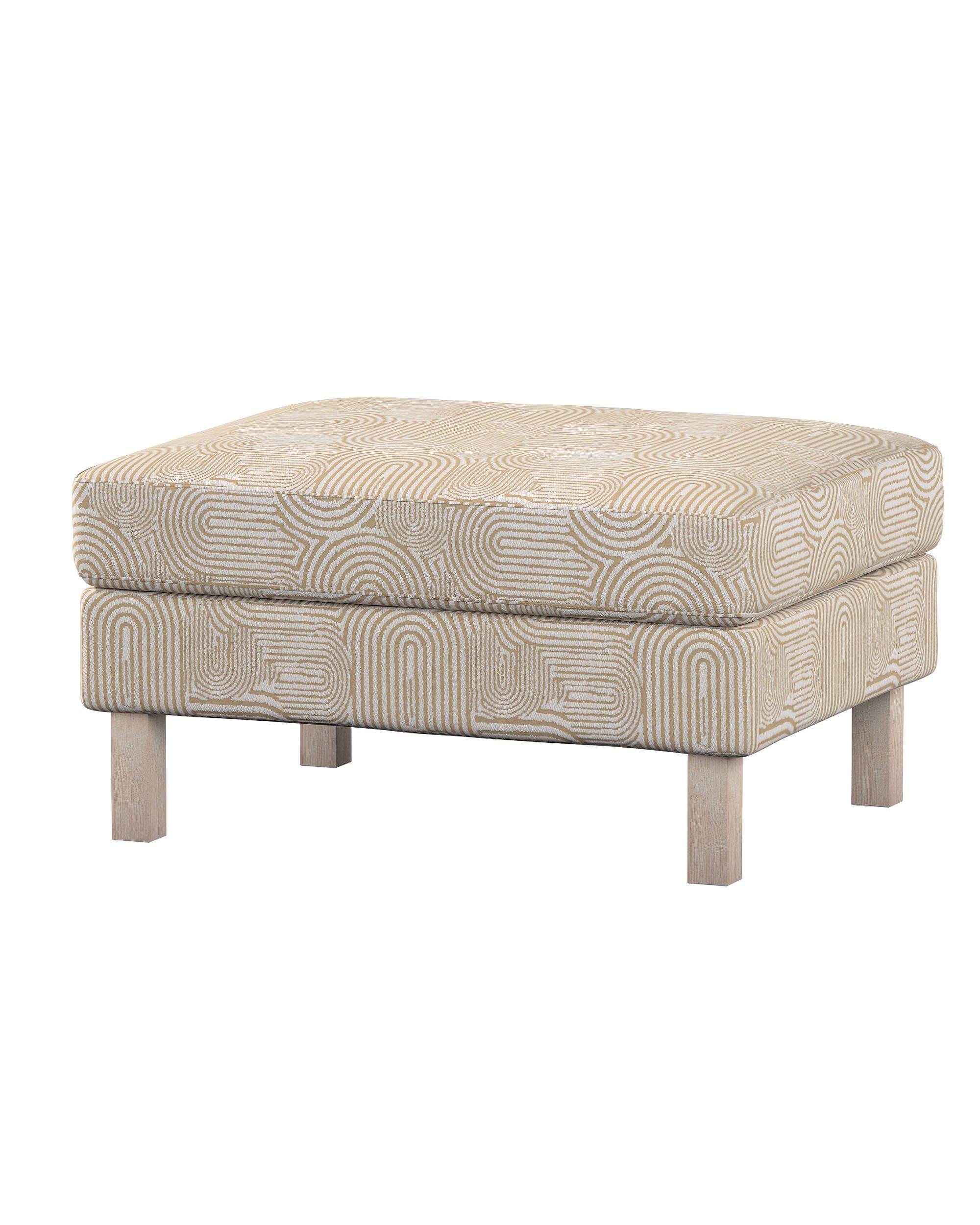 Bezug für Karlstad Hocker Farbe beige Stoff strukturiert, gemustert