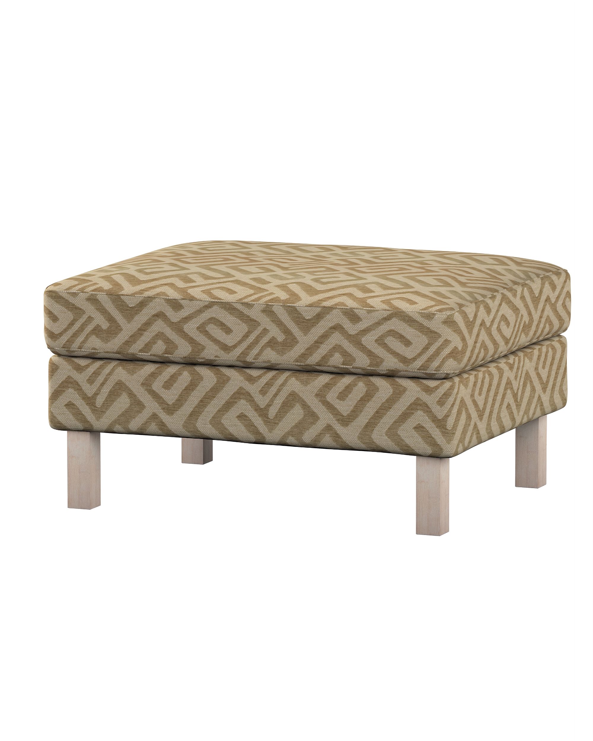 Bezug für Karlstad Hocker Farbe beige Stoff strukturiert, gemustert