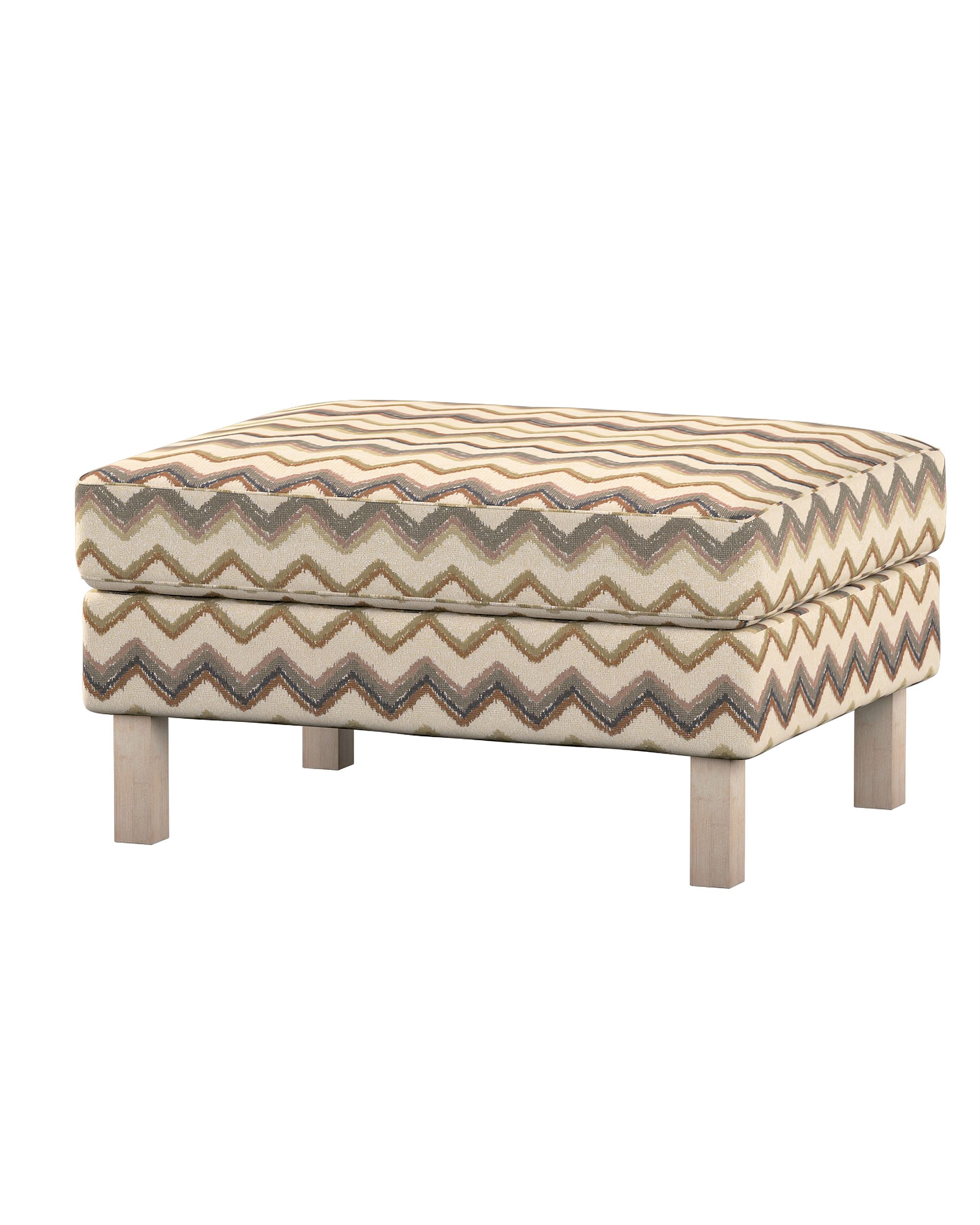 Bezug für Karlstad Hocker Farbe beige Stoff strukturiert, gemustert