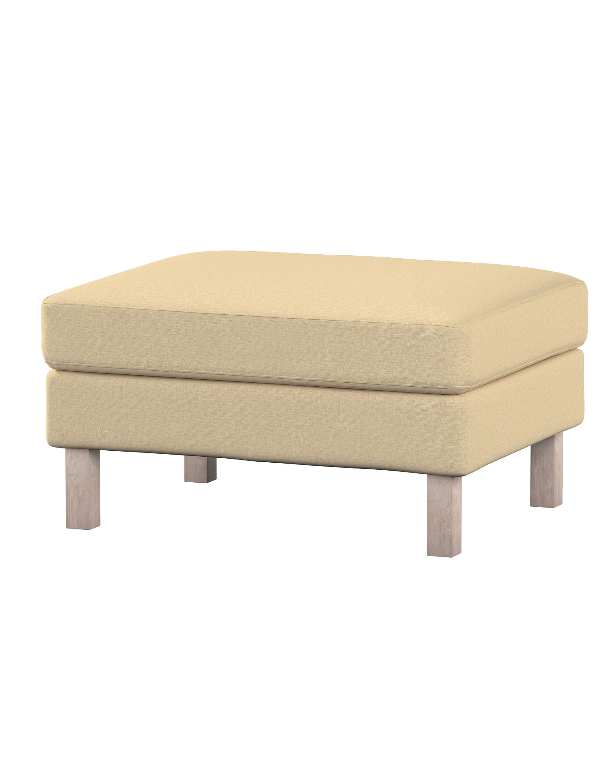Bezug für Karlstad Hocker Farbe beige Stoff glänzend, strukturiert