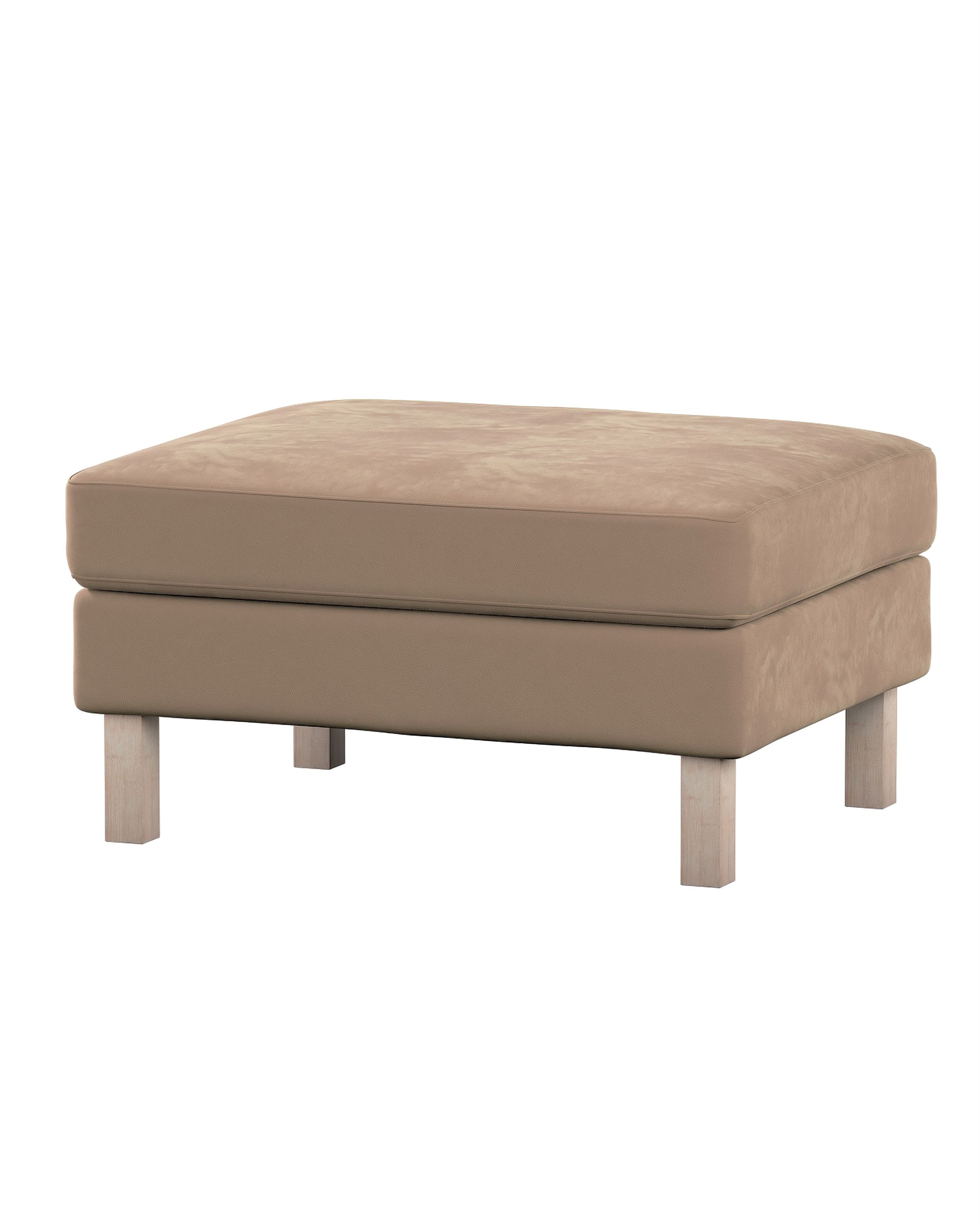 Bezug für Karlstad Hocker Farbe beige Stoff glänzend, samt