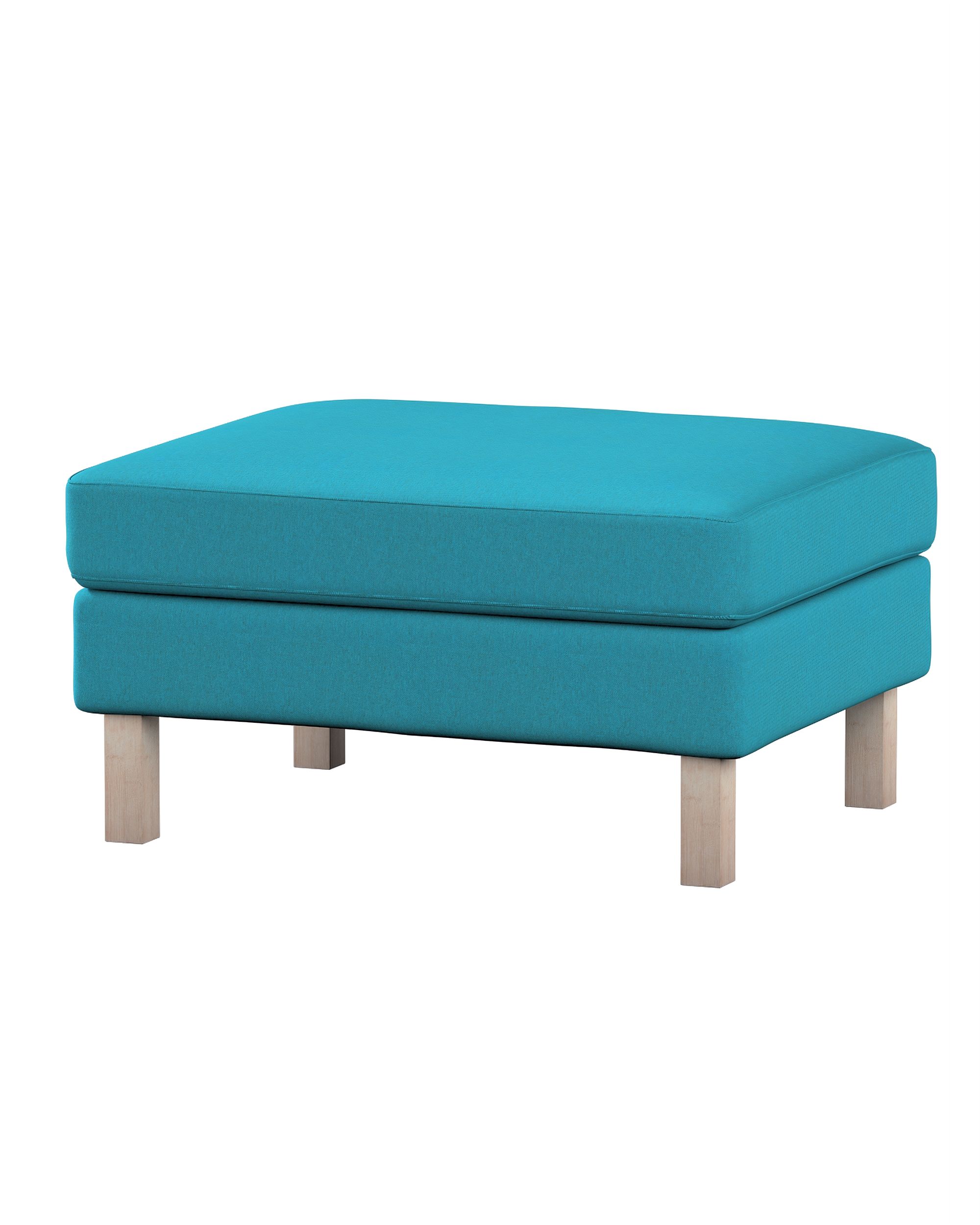 Bezug für Karlstad Hocker Farbe blau Stoff strukturiert