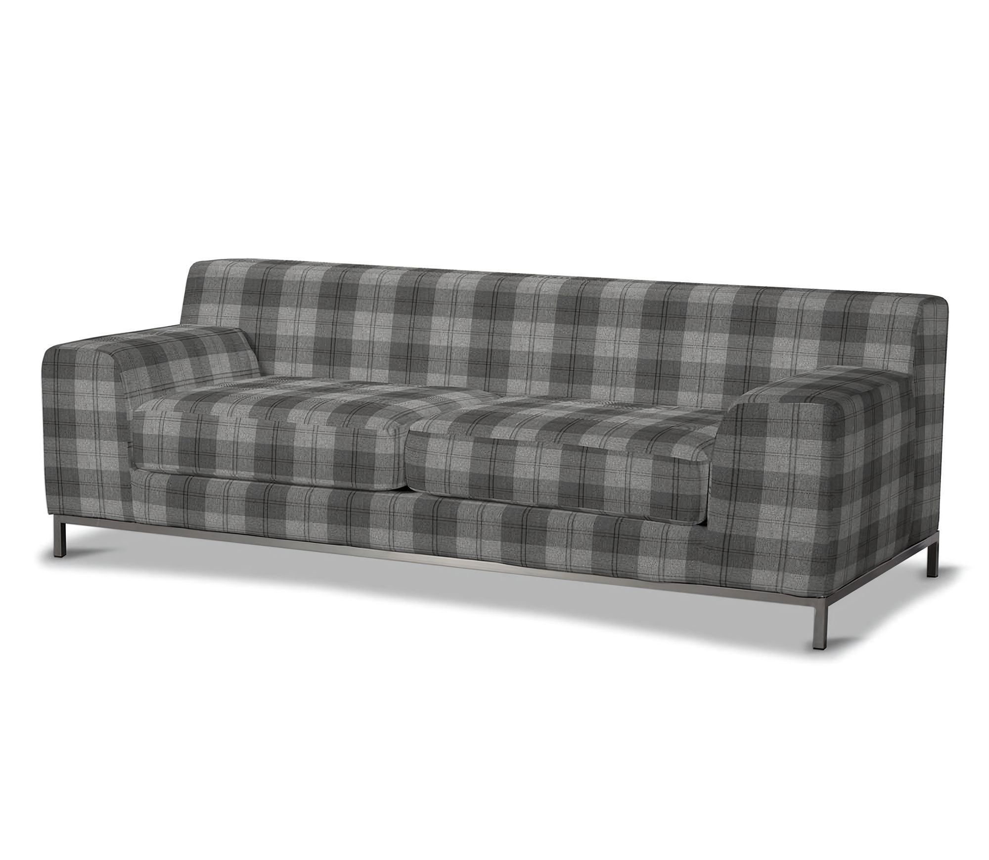 Bezug für Kramfors 3-Sitzer Sofa Farbe grau Stoff strukturiert, gemustert