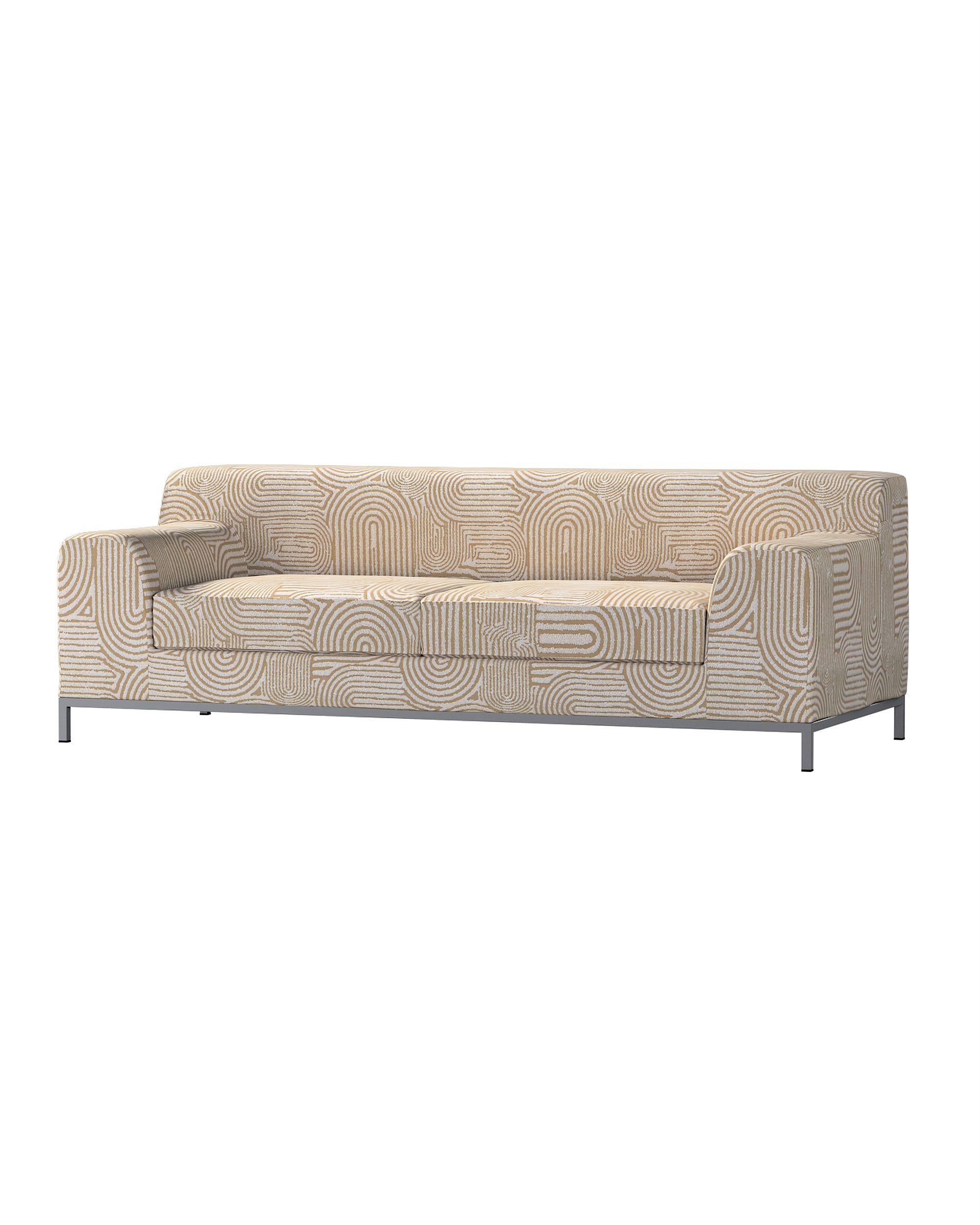 Bezug für Kramfors 3-Sitzer Sofa Farbe beige Stoff strukturiert, gemustert