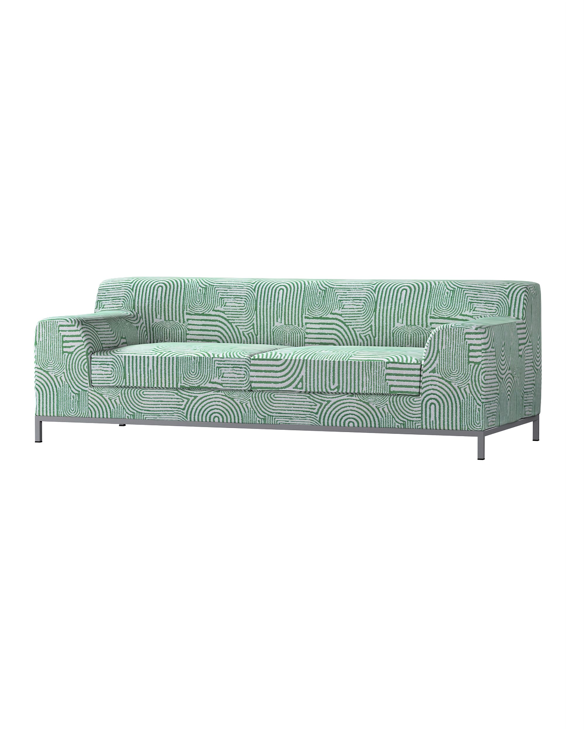 Bezug für Kramfors 3-Sitzer Sofa Farbe grün Stoff strukturiert, gemustert