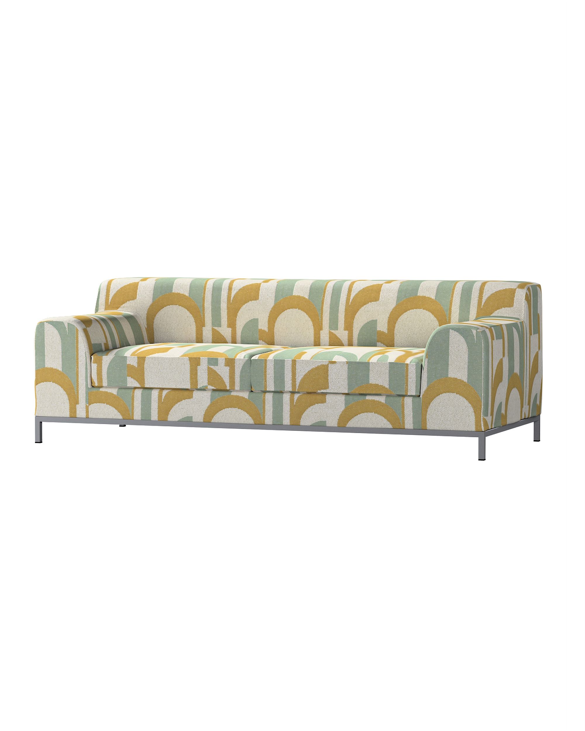 Bezug für Kramfors 3-Sitzer Sofa Farbe grün Stoff strukturiert, gemustert