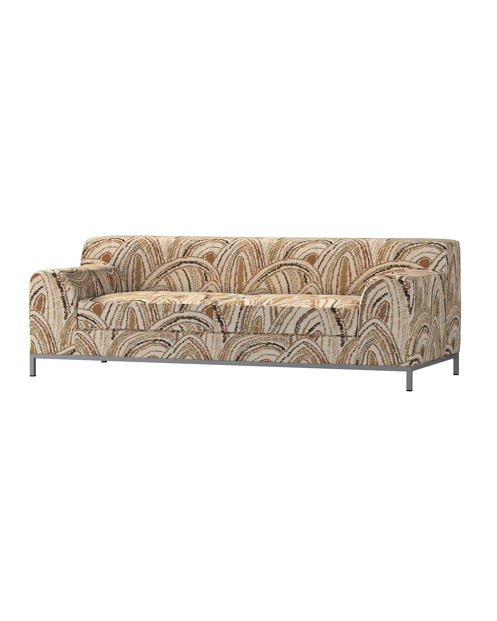 Bezug für Kramfors 3-Sitzer Sofa Farbe beige Stoff strukturiert, gemustert