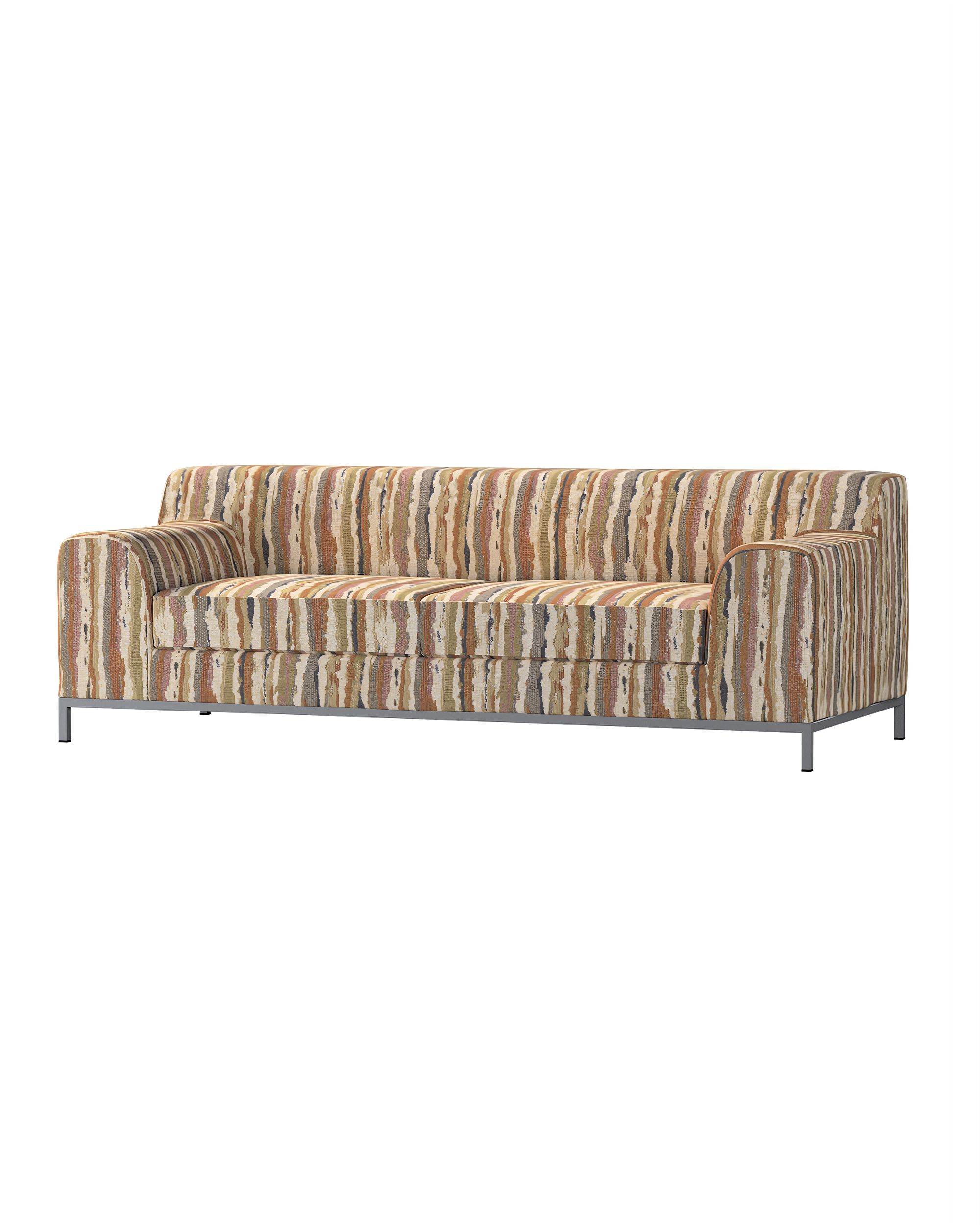 Bezug für Kramfors 3-Sitzer Sofa Farbe beige Stoff strukturiert, gemustert