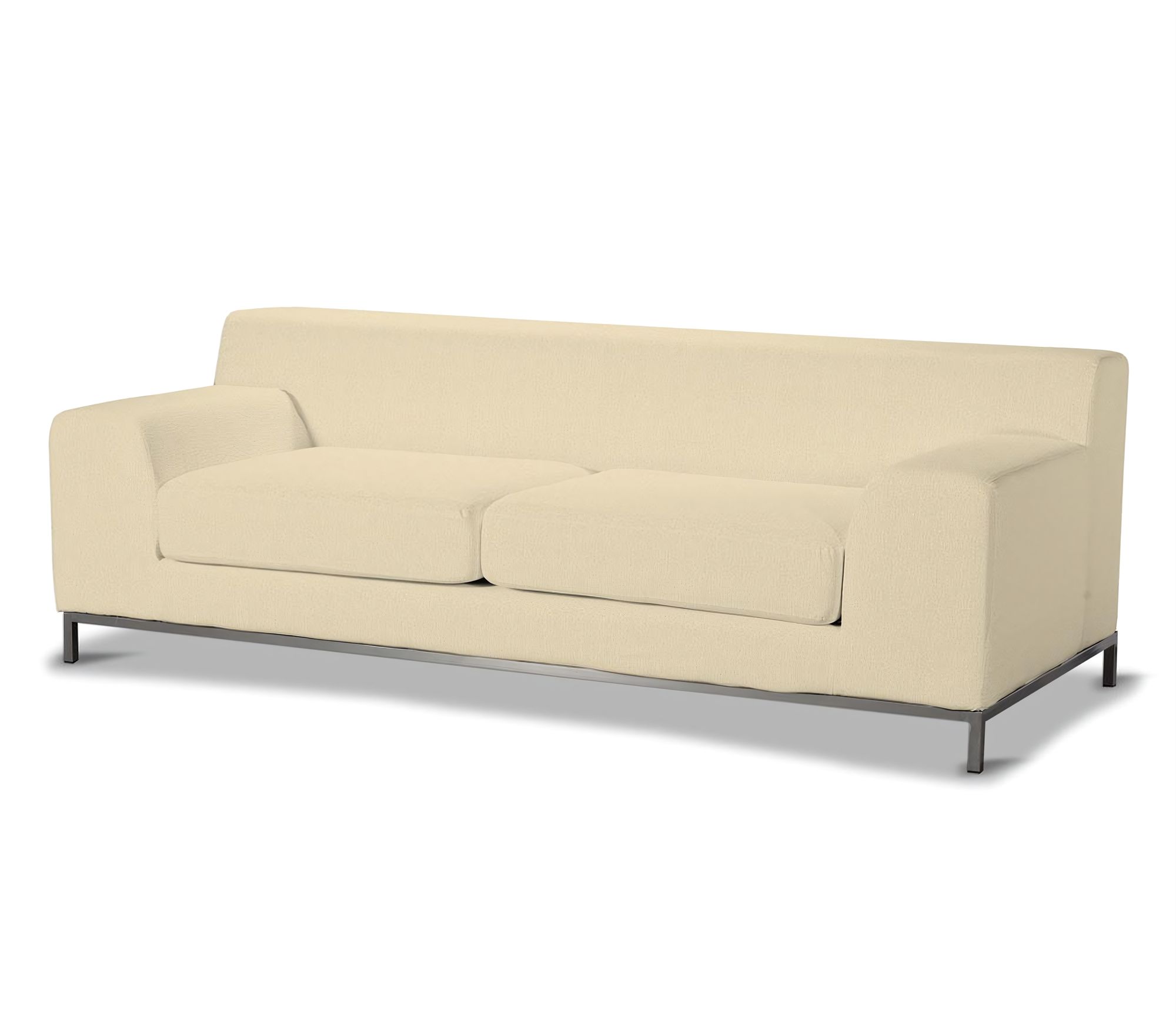 Bezug für Kramfors 3-Sitzer Sofa Farbe creme Stoff glänzend, strukturiert