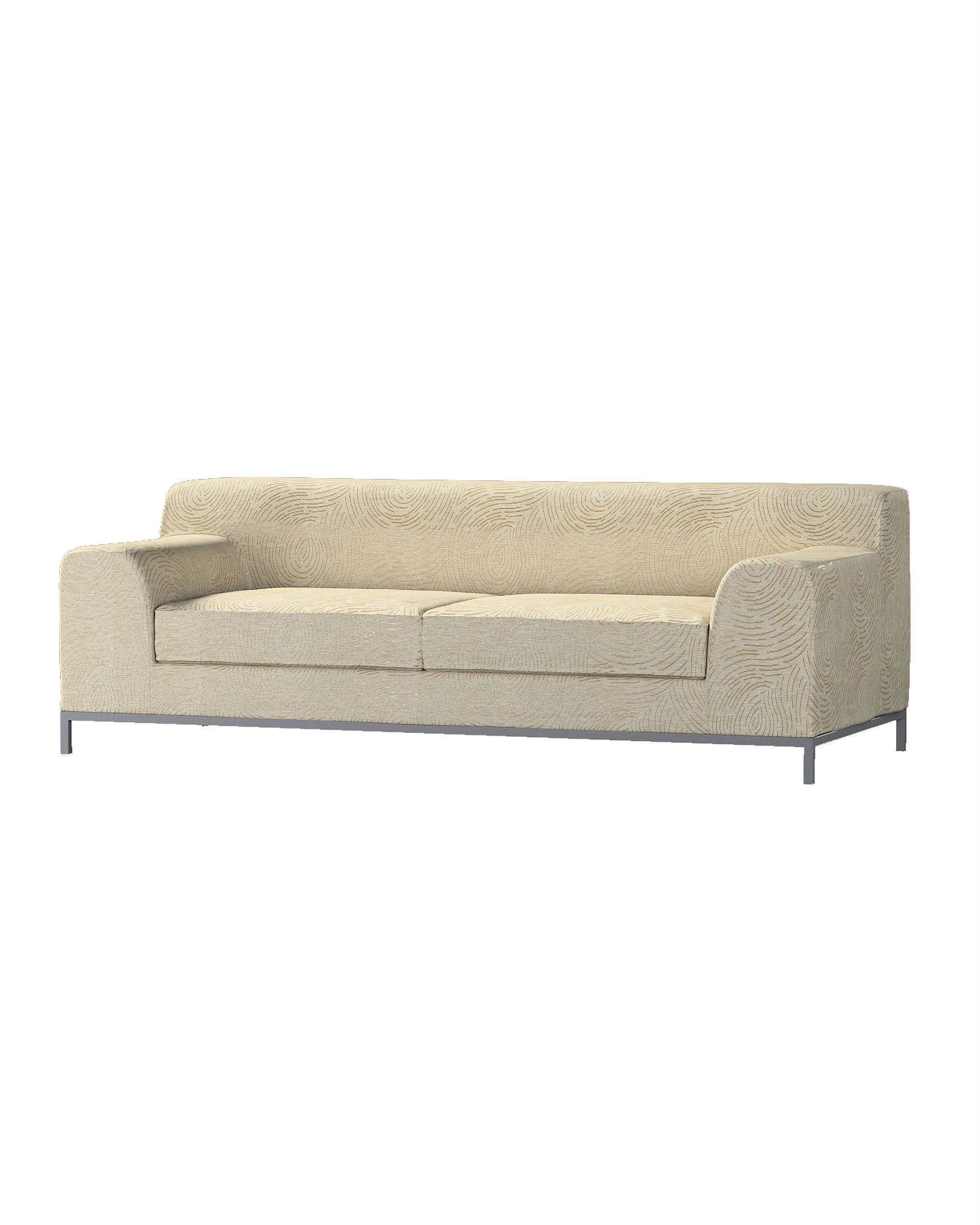 Bezug für Kramfors 3-Sitzer Sofa Farbe beige Stoff glänzend, strukturiert, gemustert