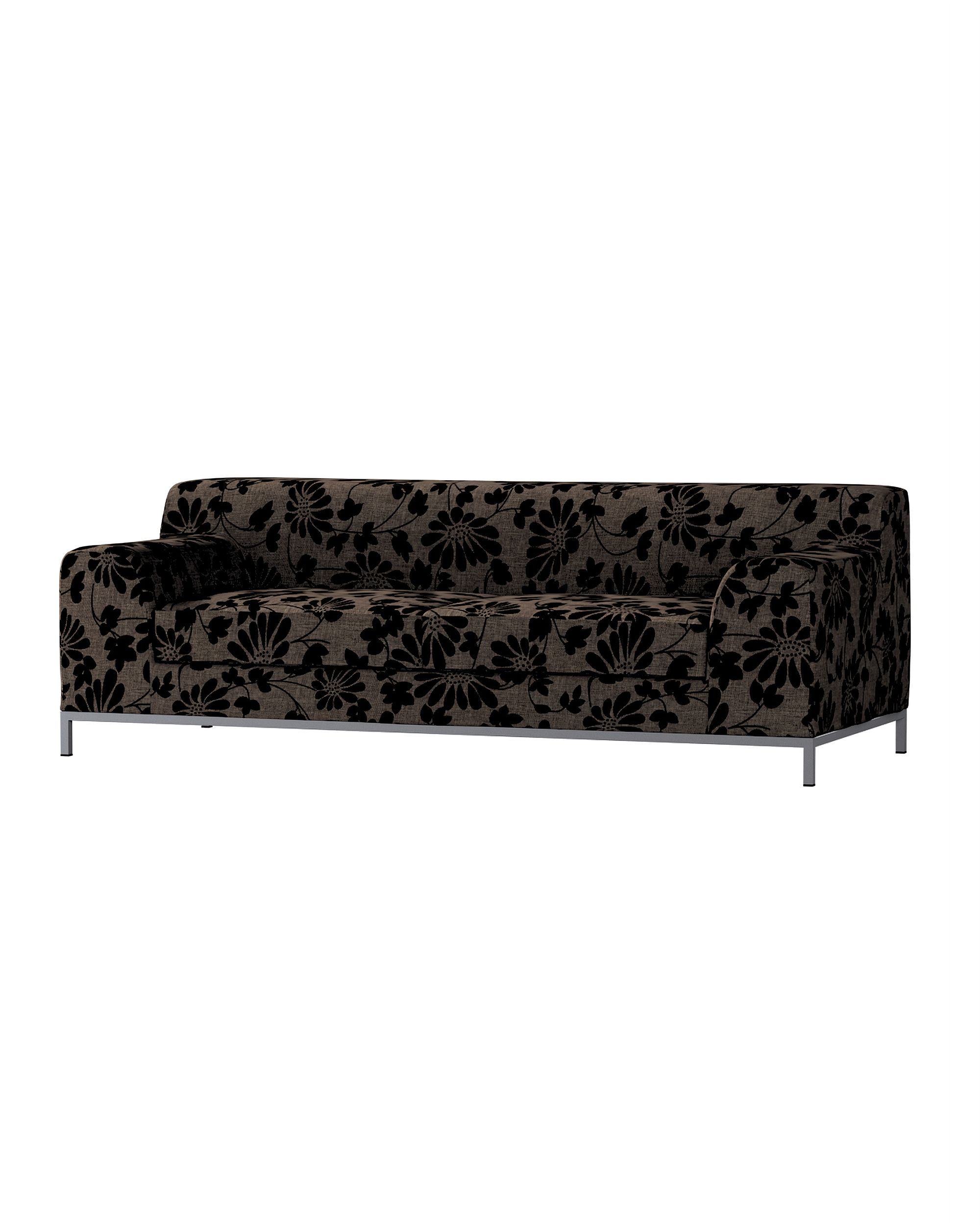 Bezug für Kramfors 3-Sitzer Sofa Farbe braun Stoff strukturiert, gemustert