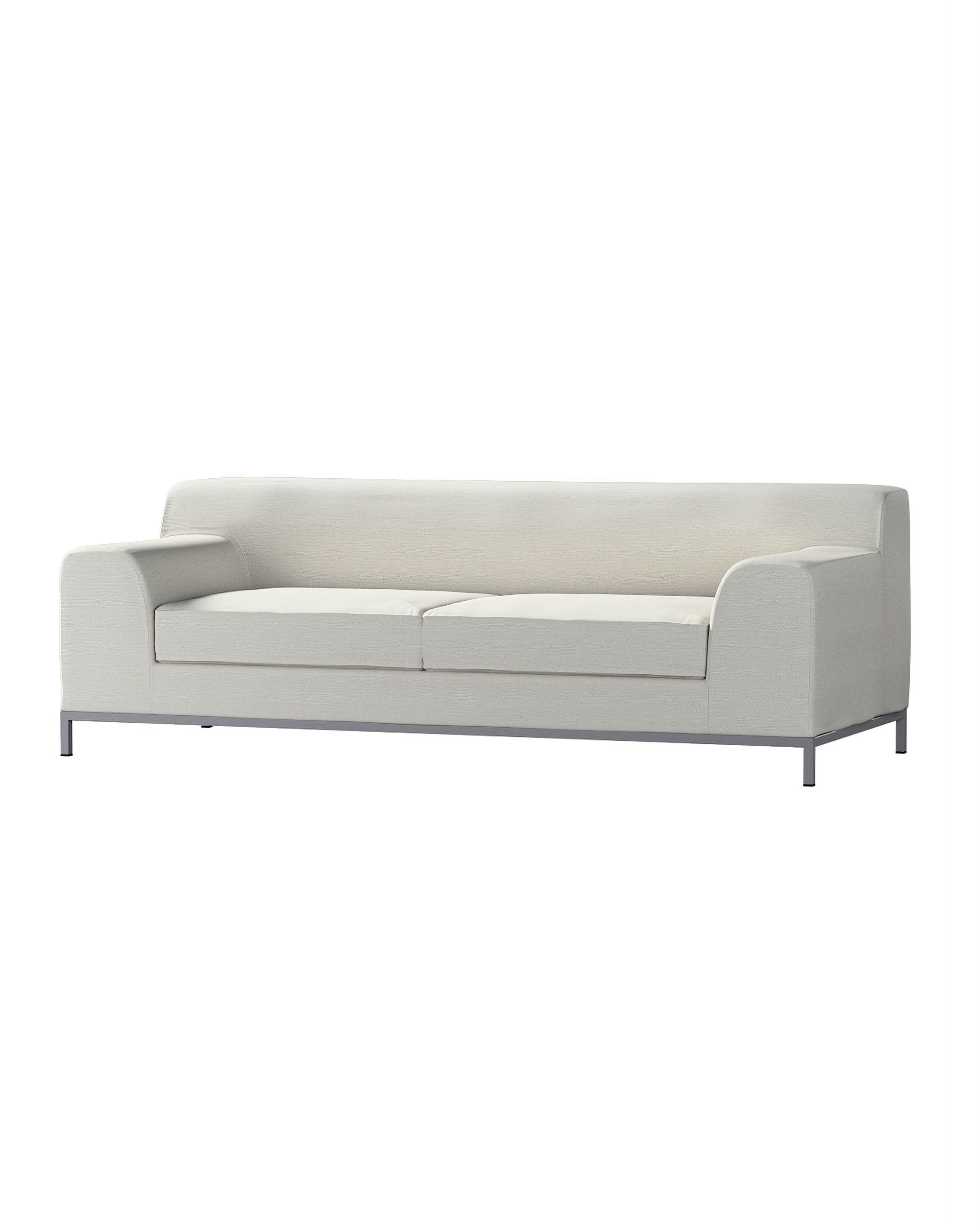 Bezug für Kramfors 3-Sitzer Sofa Farbe grau Stoff glänzend, strukturiert, samt