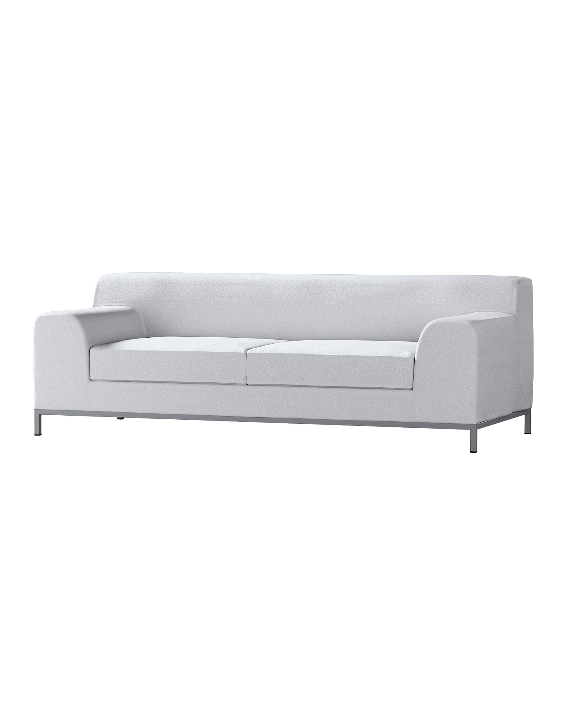 Bezug für Kramfors 3-Sitzer Sofa Farbe weiß Stoff strukturiert