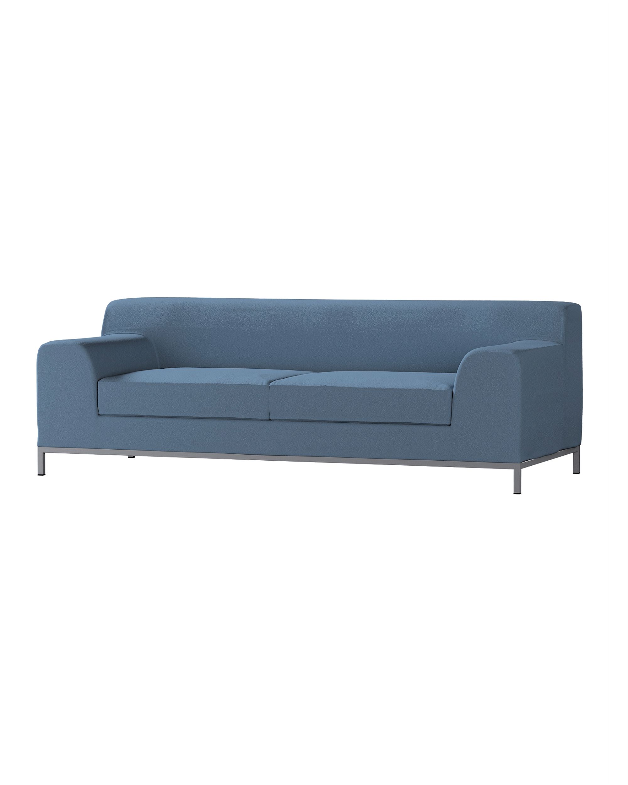 Bezug für Kramfors 3-Sitzer Sofa Farbe blau Stoff strukturiert