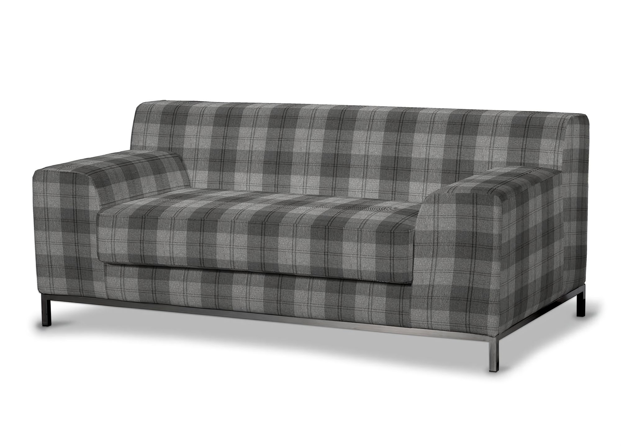 Bezug für Kramfors 2-Sitzer Sofa Farbe grau Stoff strukturiert, gemustert