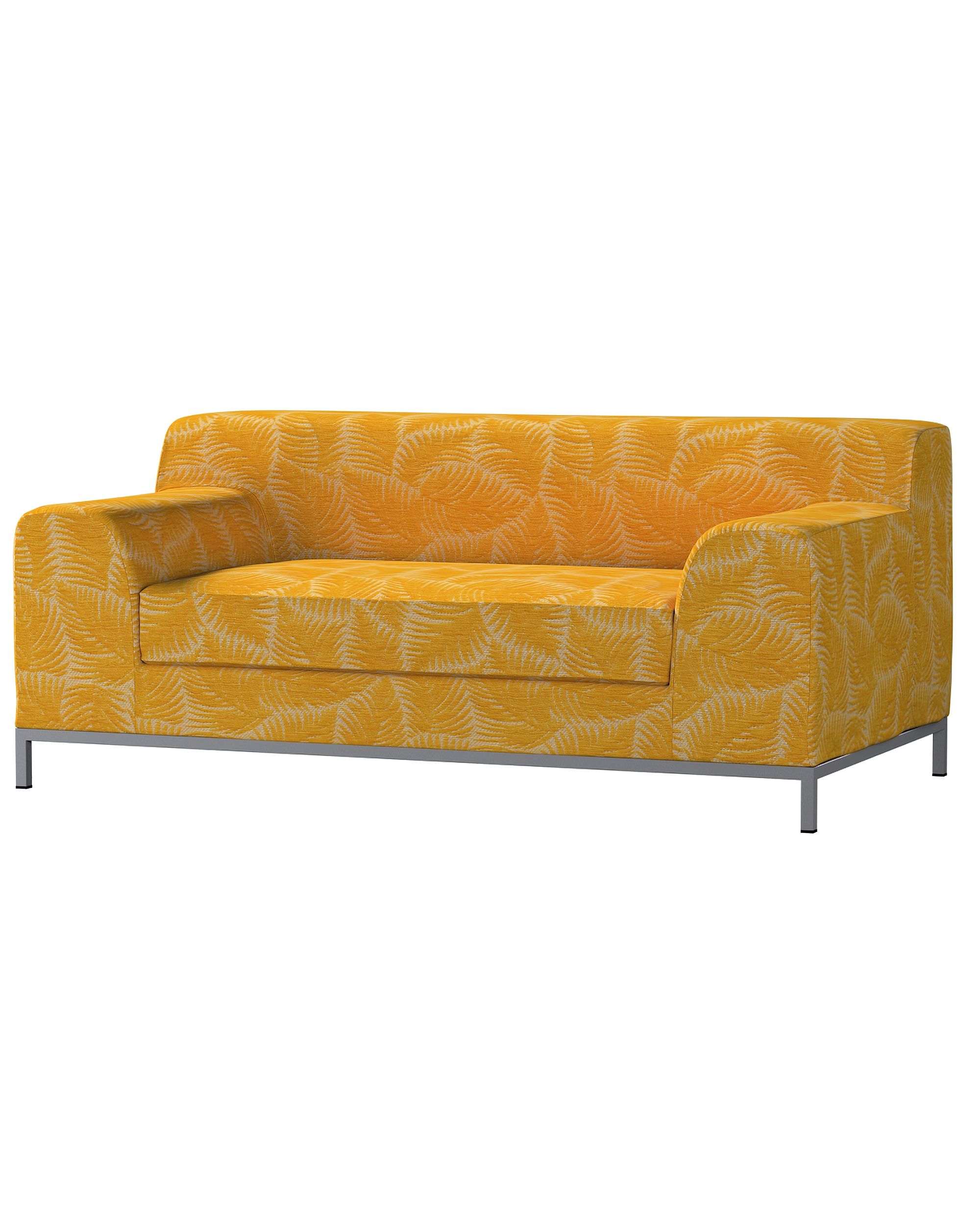 Bezug für Kramfors 2-Sitzer Sofa Farbe gelb Stoff strukturiert, gemustert