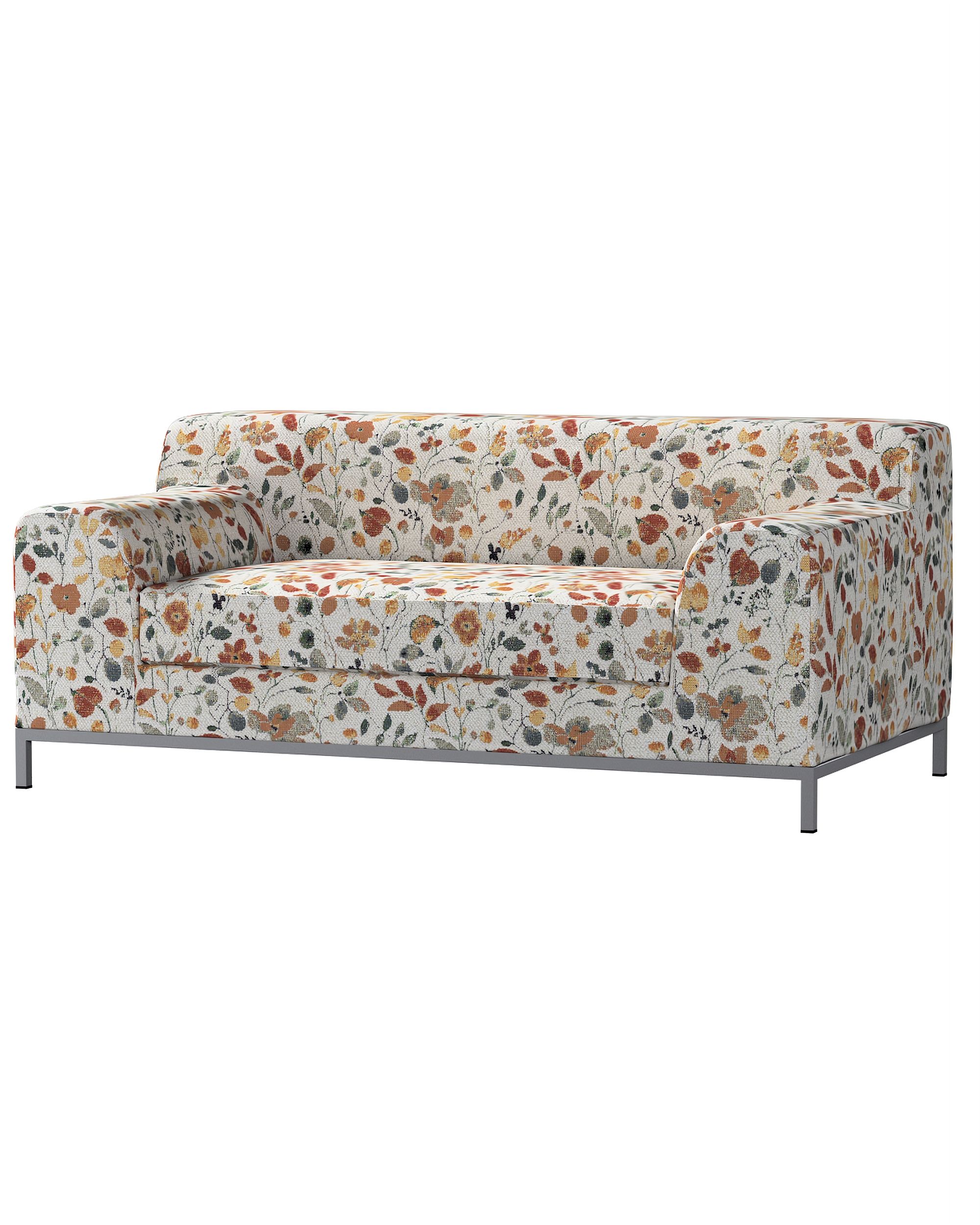 Bezug für Kramfors 2-Sitzer Sofa Farbe orange Stoff strukturiert, gemustert