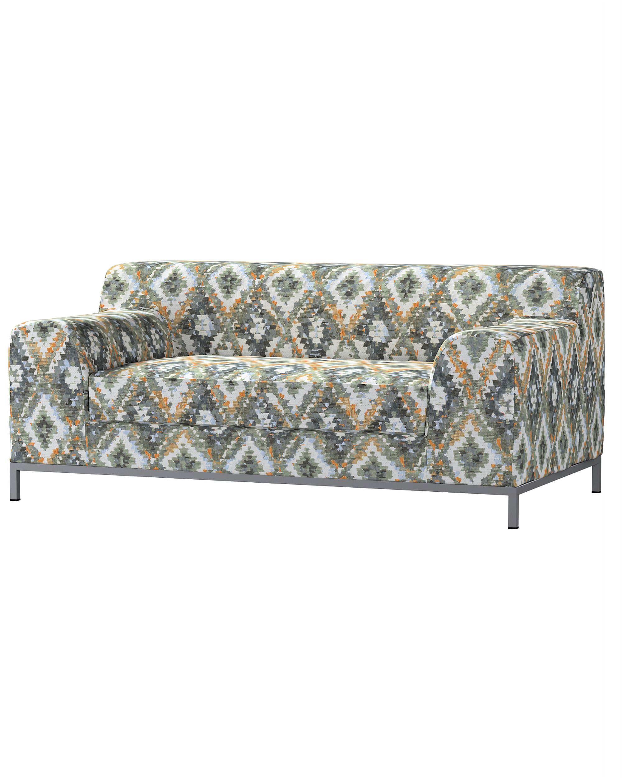 Bezug für Kramfors 2-Sitzer Sofa Farbe blau Stoff strukturiert, gemustert