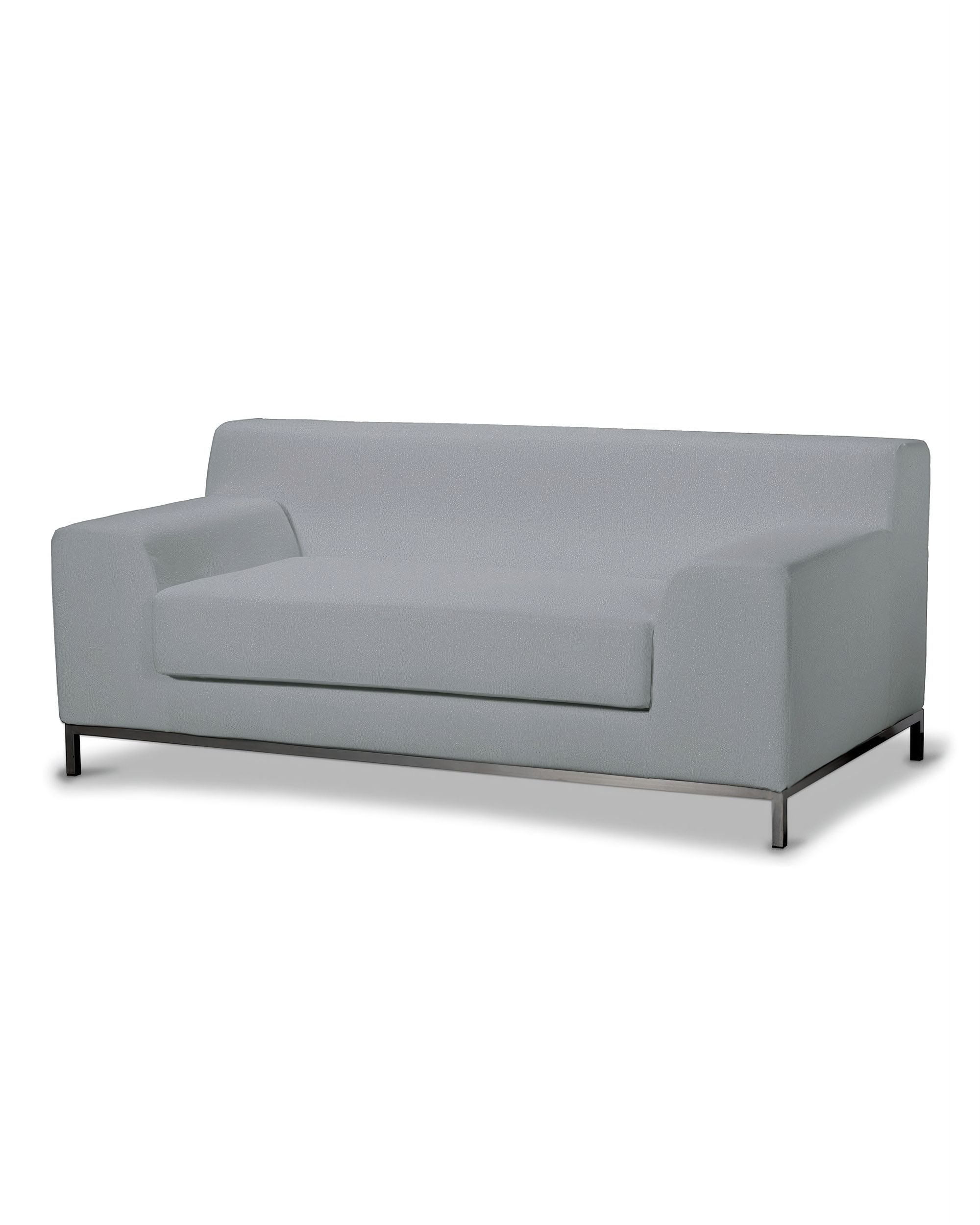 Bezug für Kramfors 2-Sitzer Sofa Farbe grau Stoff strukturiert
