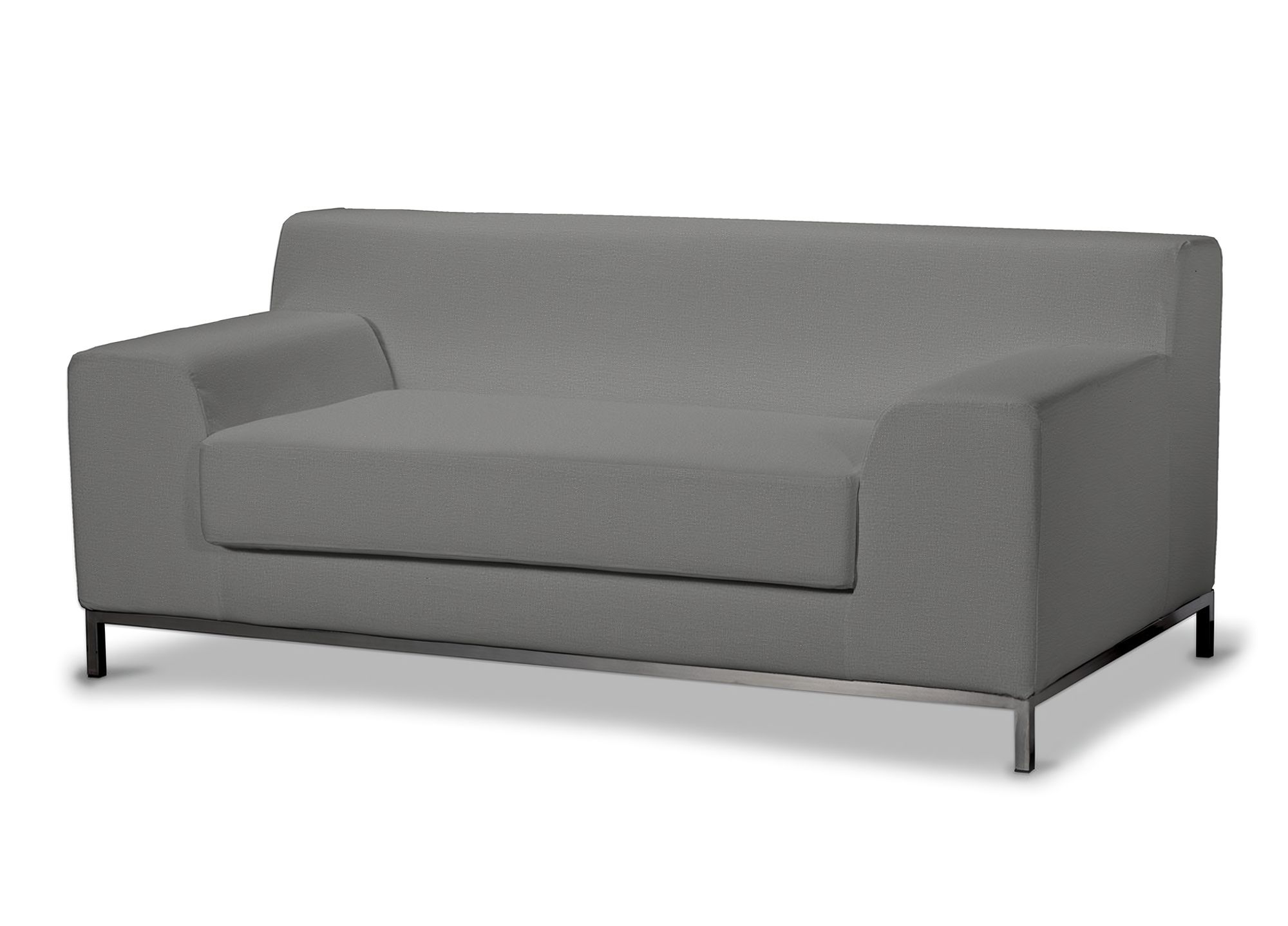 Bezug für Kramfors 2-Sitzer Sofa Farbe grau Stoff samt