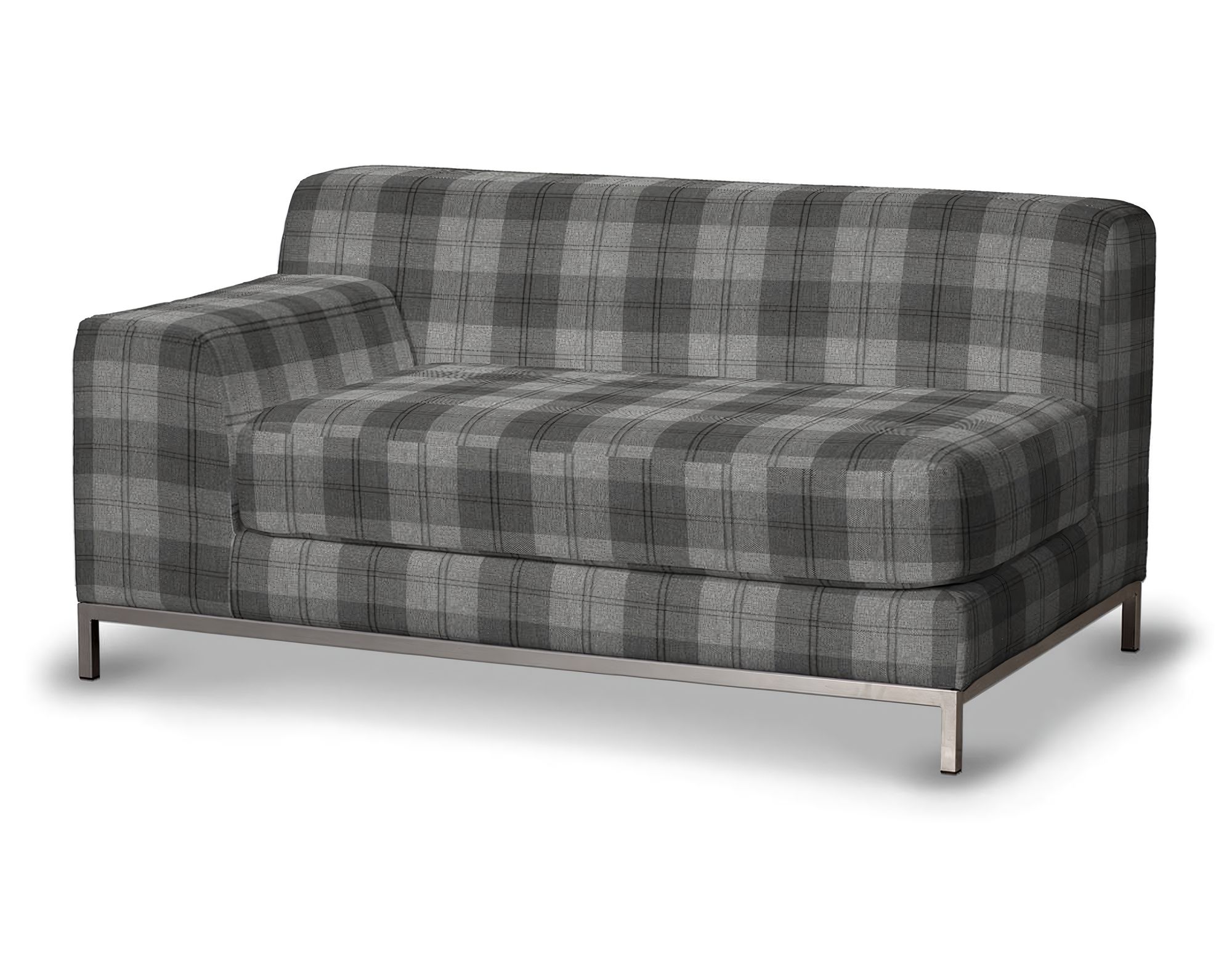 Bezug für Kramfors 2-Sitzer Sofa, Lehne links Farbe grau Stoff strukturiert, gemustert