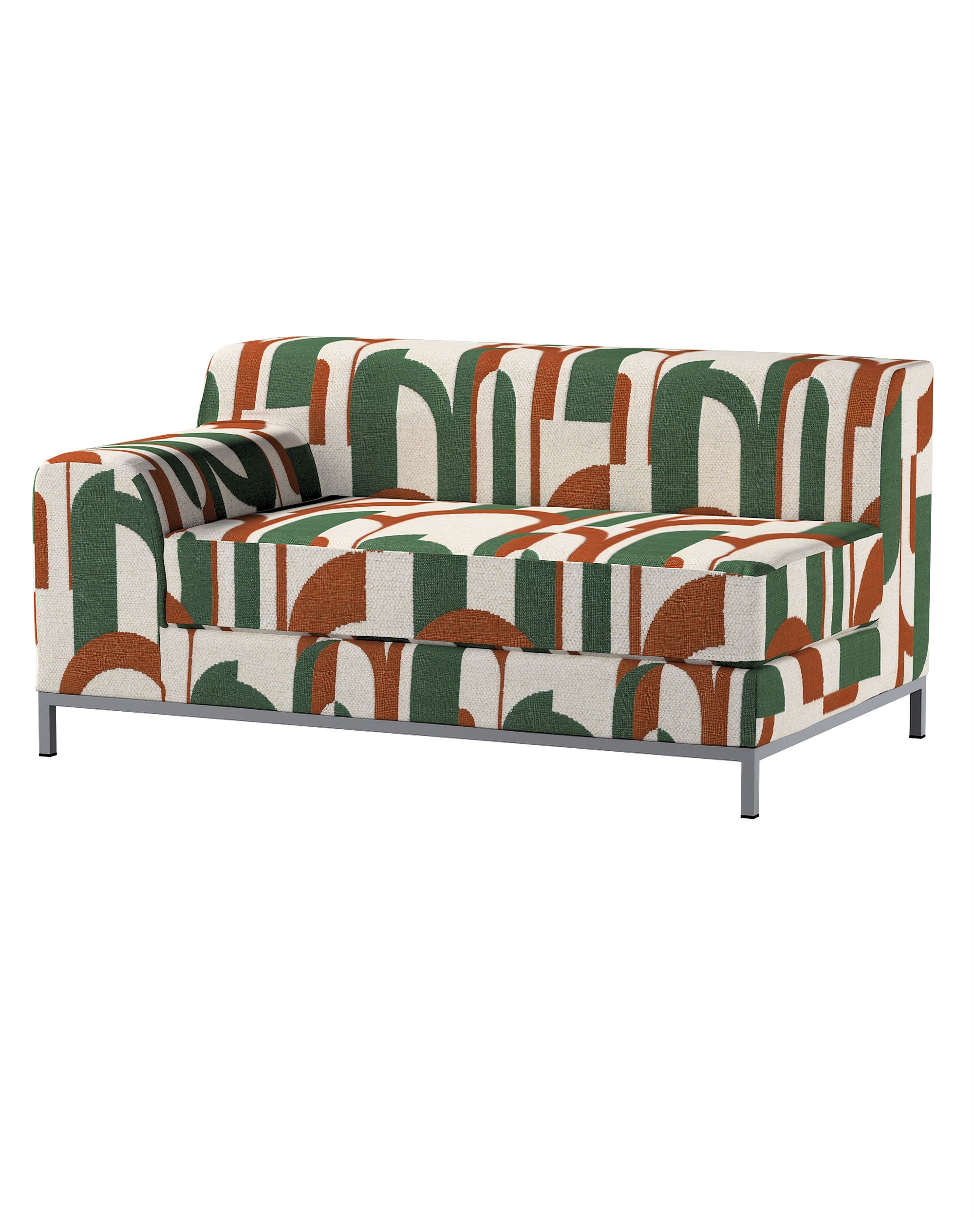 Bezug für Kramfors 2-Sitzer Sofa, Lehne links Farbe grün Stoff strukturiert, gemustert