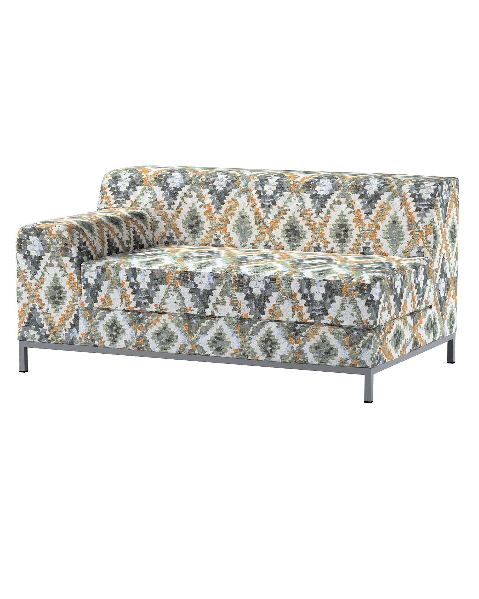 Bezug für Kramfors 2-Sitzer Sofa, Lehne links Farbe blau Stoff strukturiert, gemustert