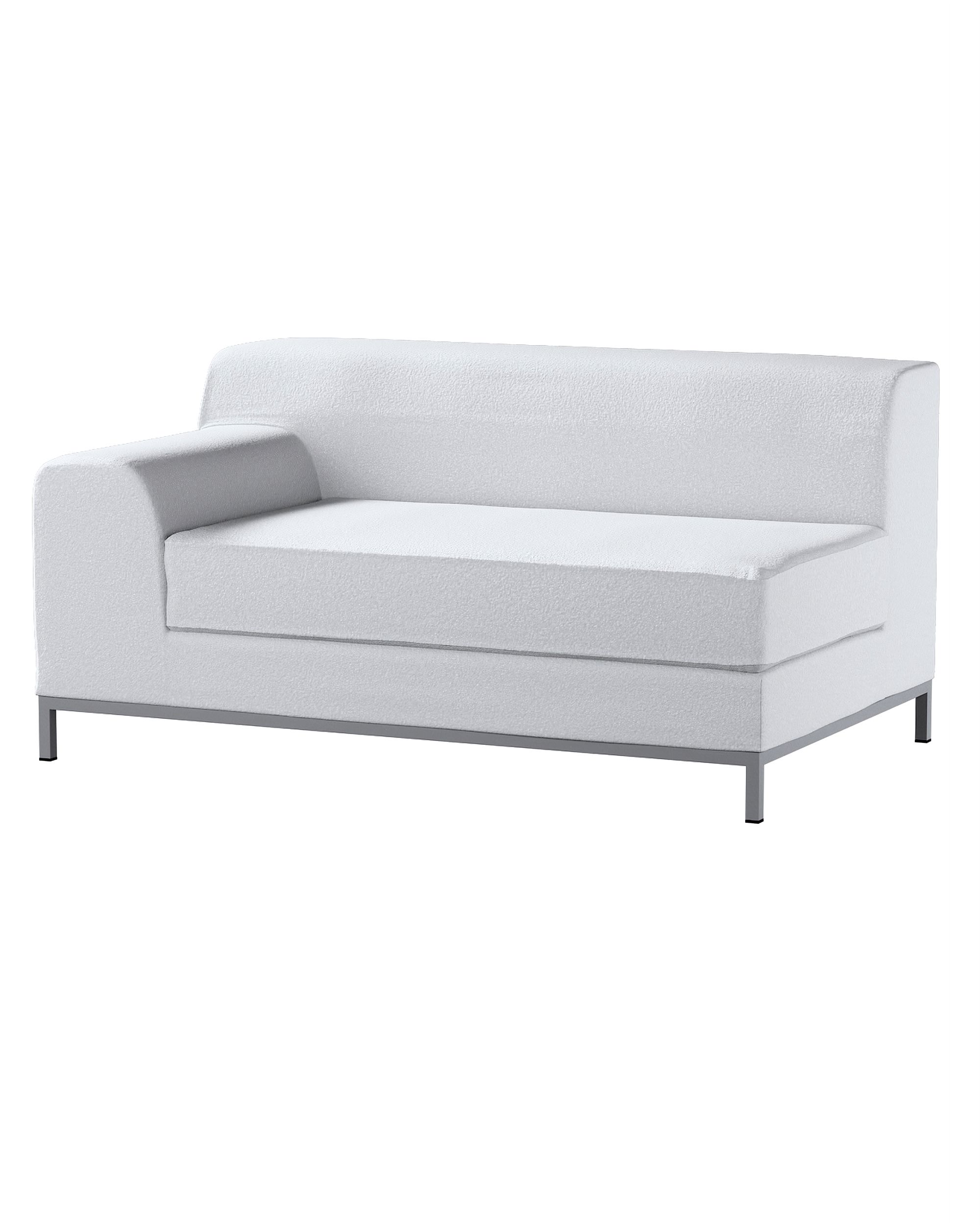 Bezug für Kramfors 2-Sitzer Sofa, Lehne links Farbe weiß Stoff strukturiert