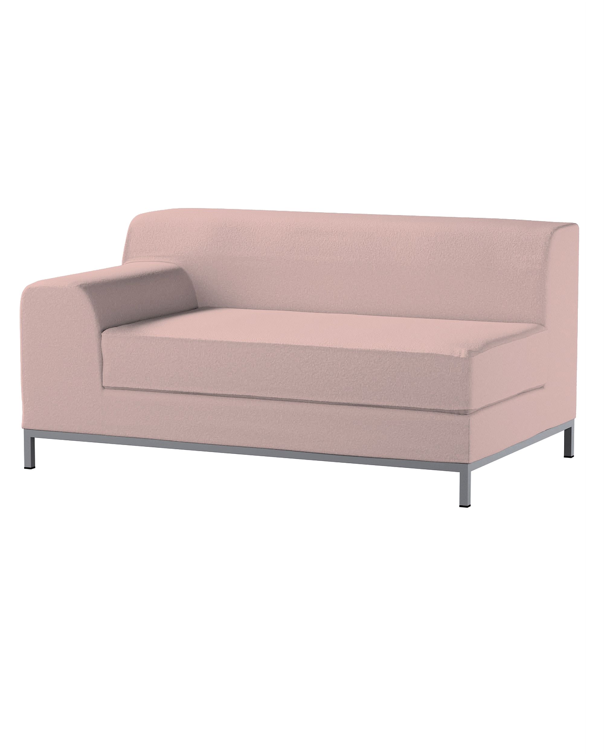 Bezug für Kramfors 2-Sitzer Sofa, Lehne links Farbe rosa Stoff strukturiert