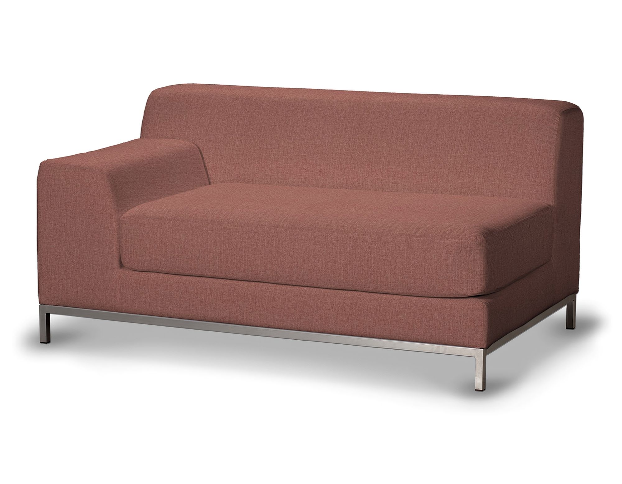 Bezug für Kramfors 2-Sitzer Sofa, Lehne links Farbe braun Stoff strukturiert